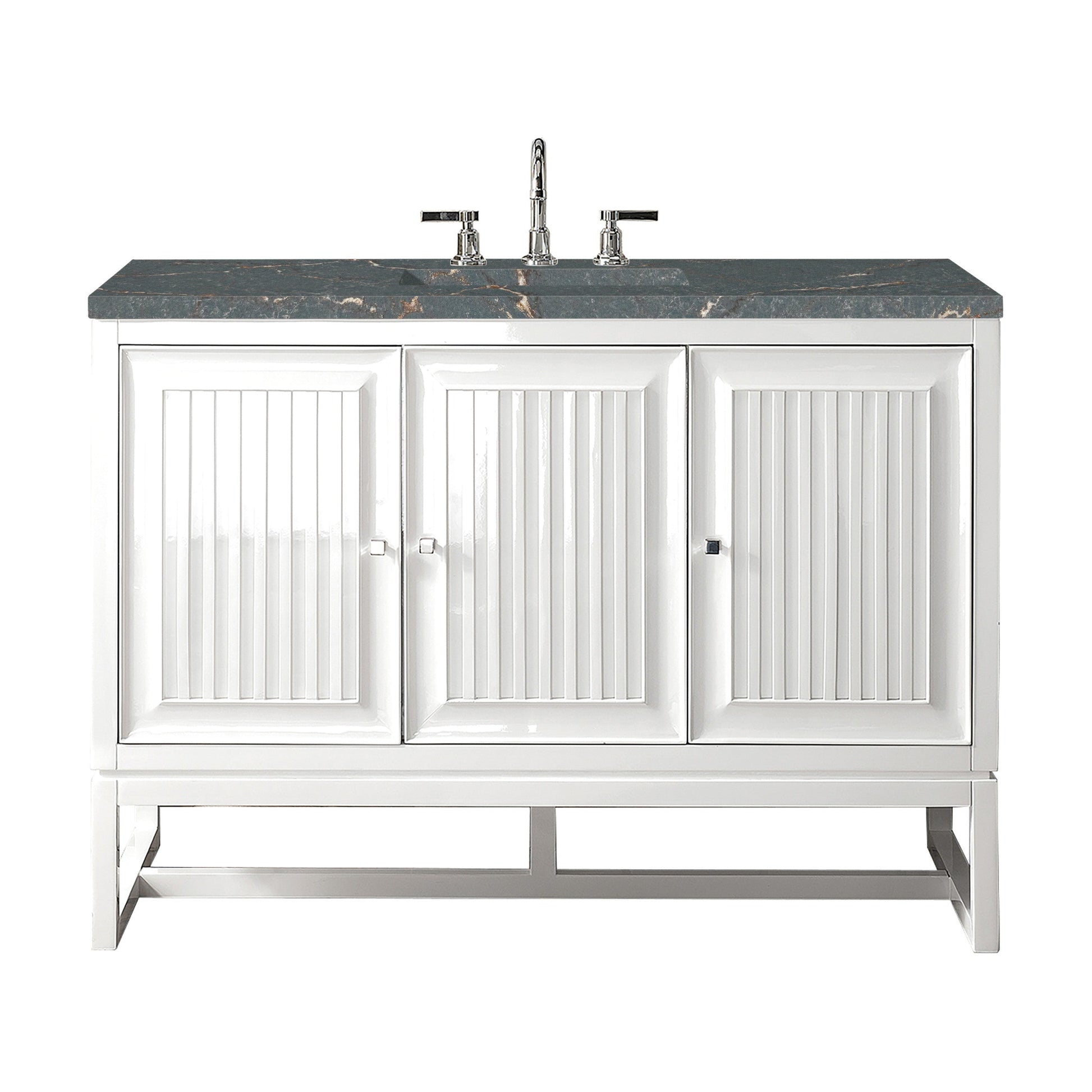 Glossy White / Parisien Bleu - 3 Faucet Holes