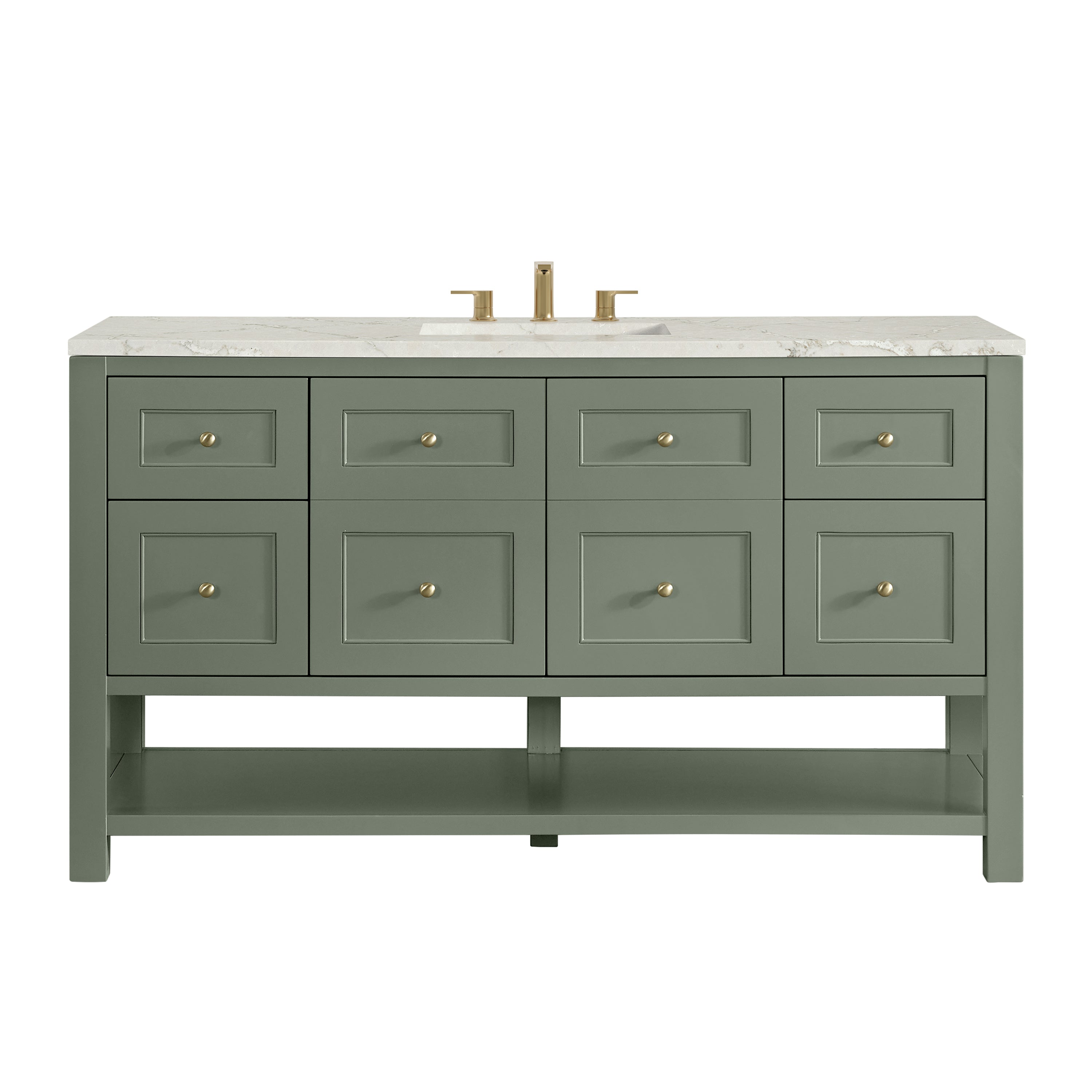 Smokey Celadon / Victorian Silver - 3 Faucet Holes