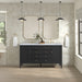 Carbon Oak / Carrara White - 3 Faucet Holes