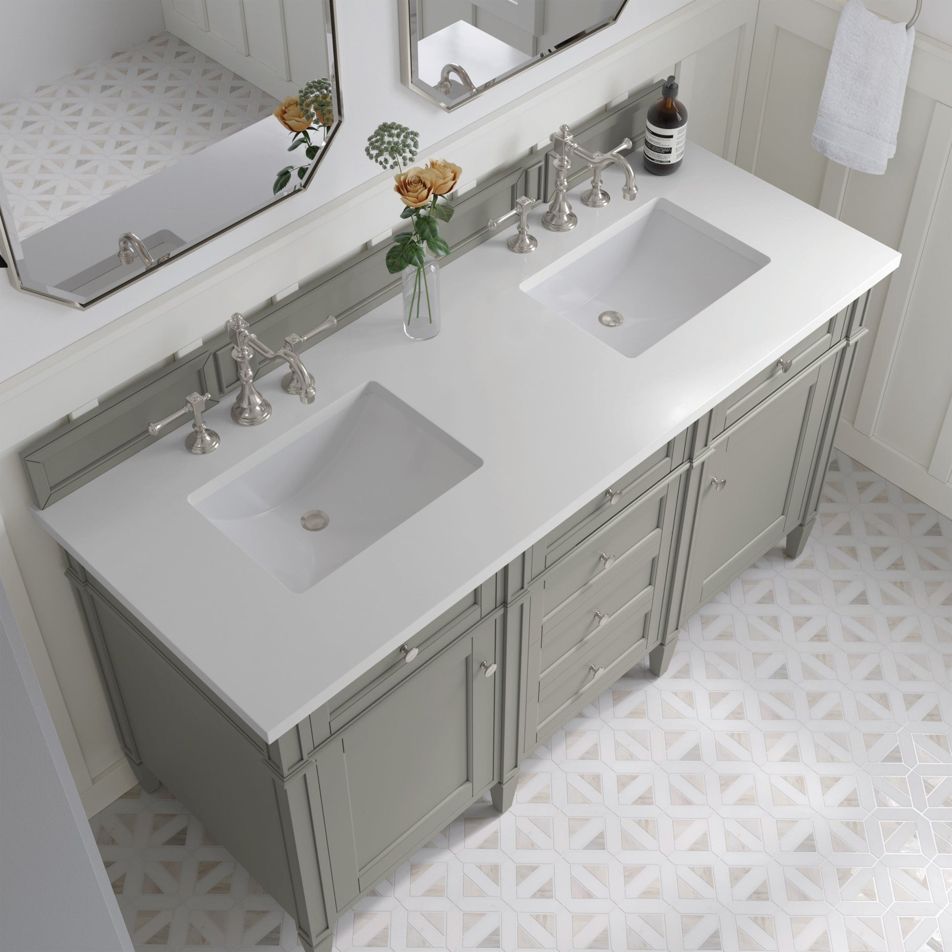 Urban Gray / White Zeus - 3 Faucet Holes