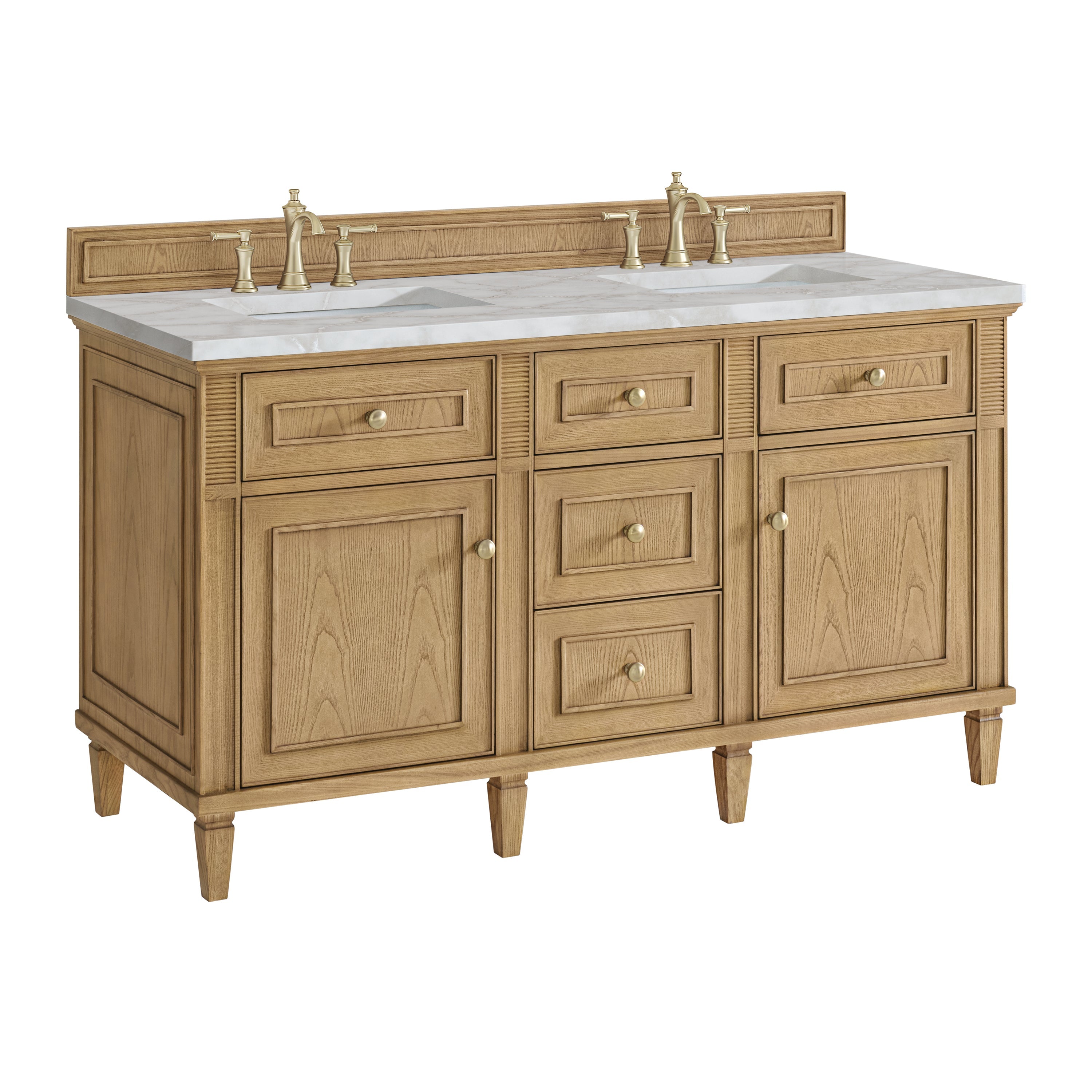 Light Natural Oak / Victorian Silver - 3 Faucet Holes