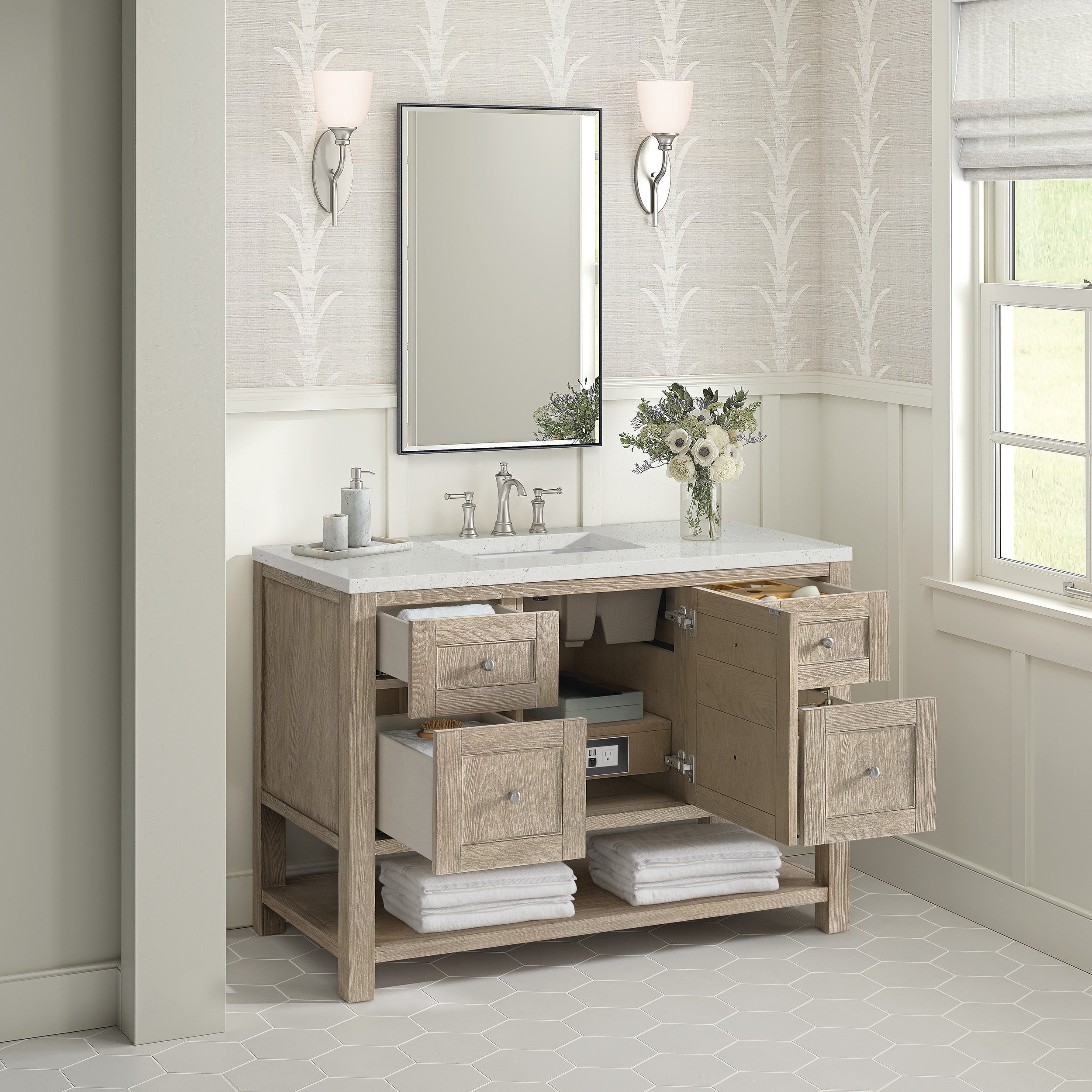 Whitewashed Oak / Lime Delight - 3 Faucet Holes