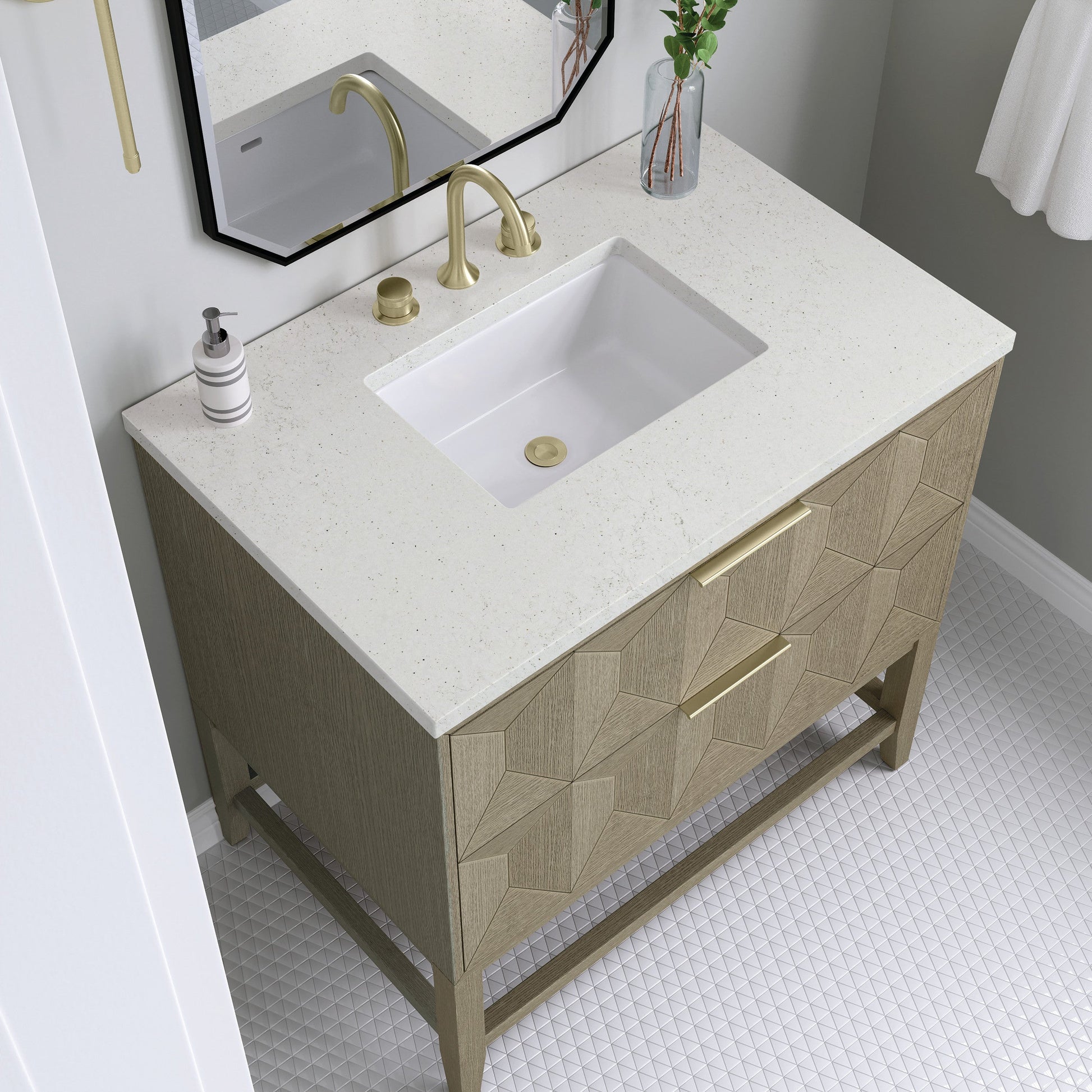 Pebble Oak / Lime Delight - 3 Faucet Holes