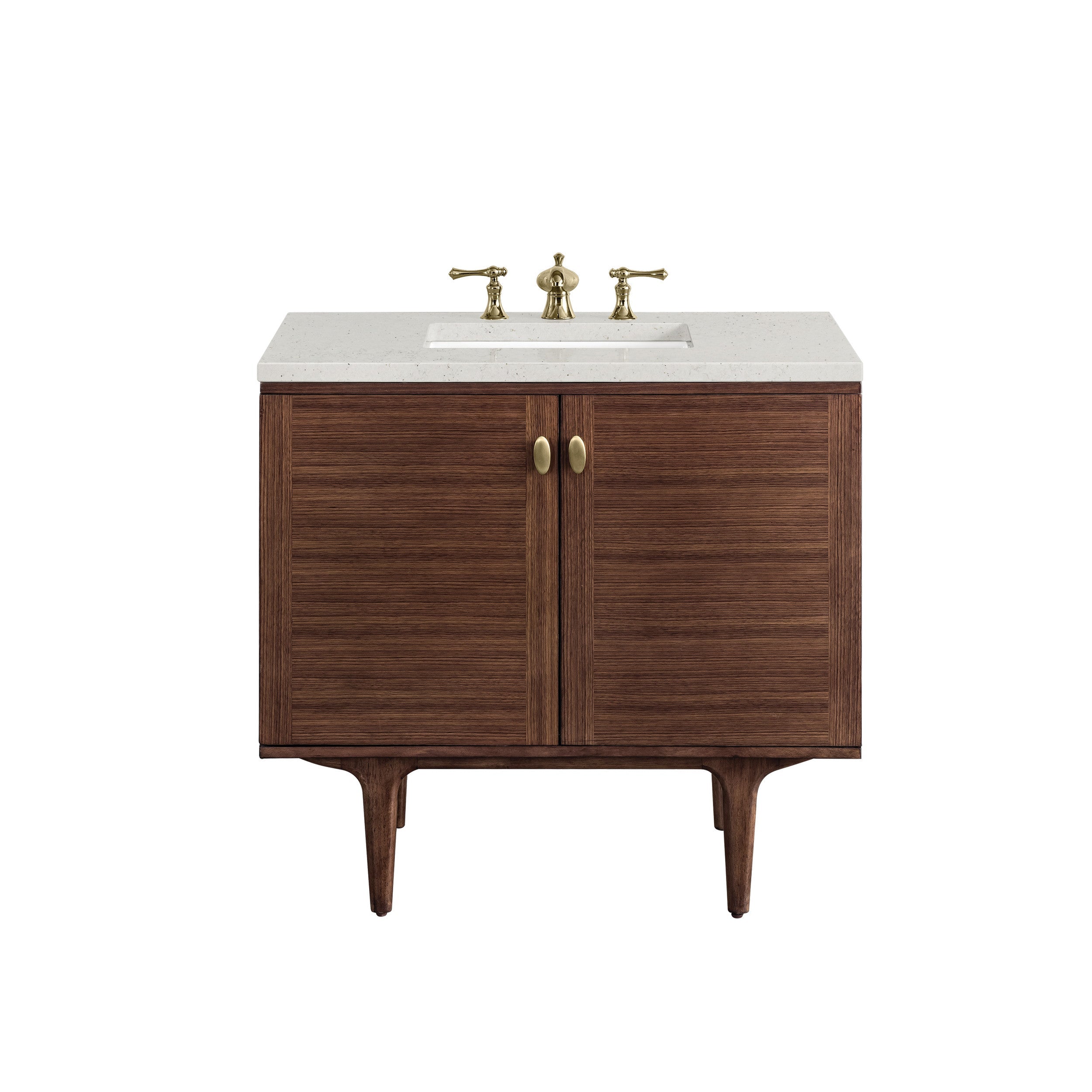 Mid-Century Walnut / Lime Delight - 3 Faucet Holes