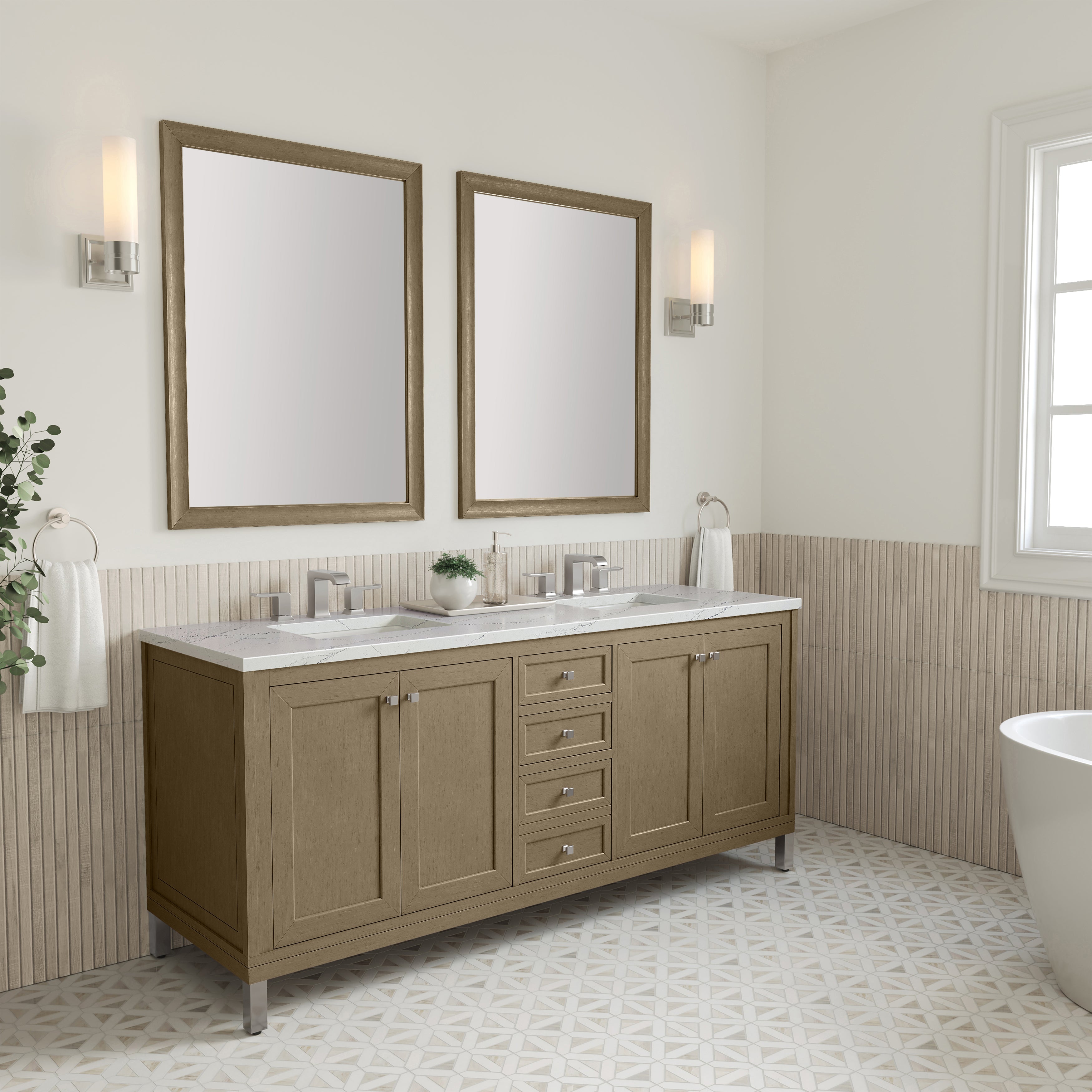 Walnut Whisper / Ethereal Noctis - 3 Faucet Holes