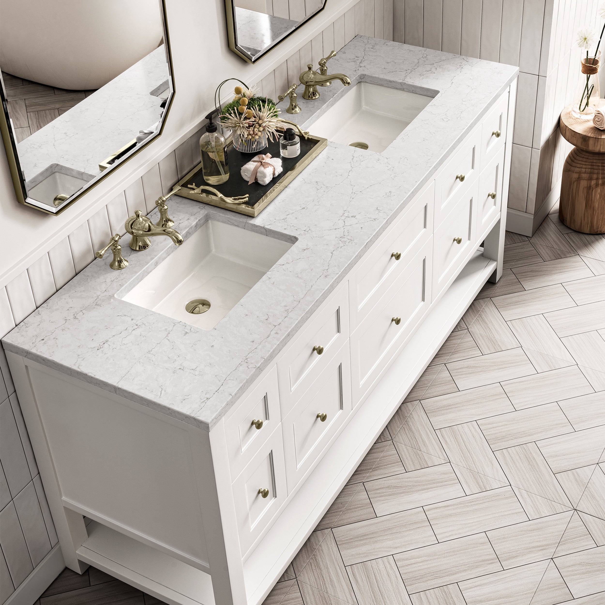 Bright White / Eternal Jasmine Pearl - 3 Faucet Holes