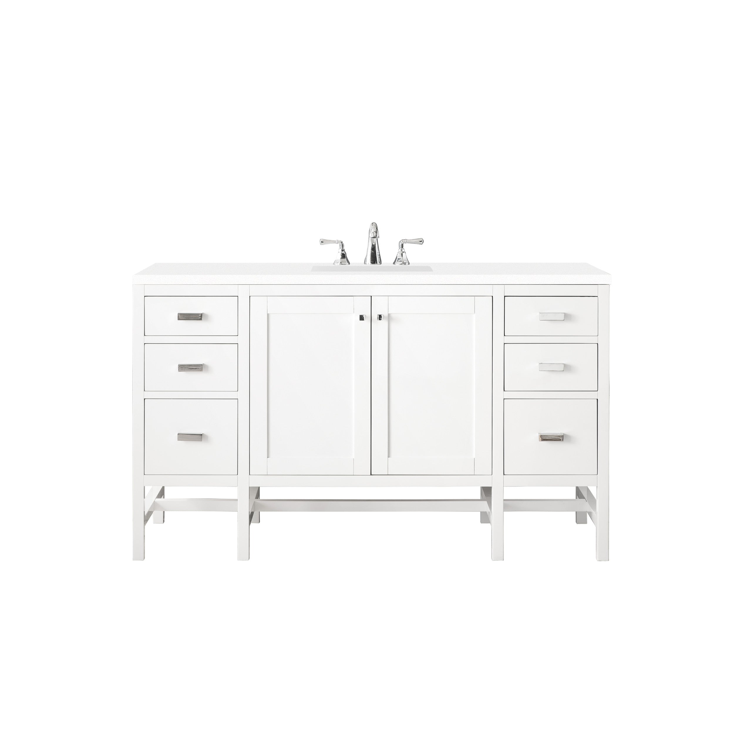Glossy White / White Zeus - 3 Faucet Holes