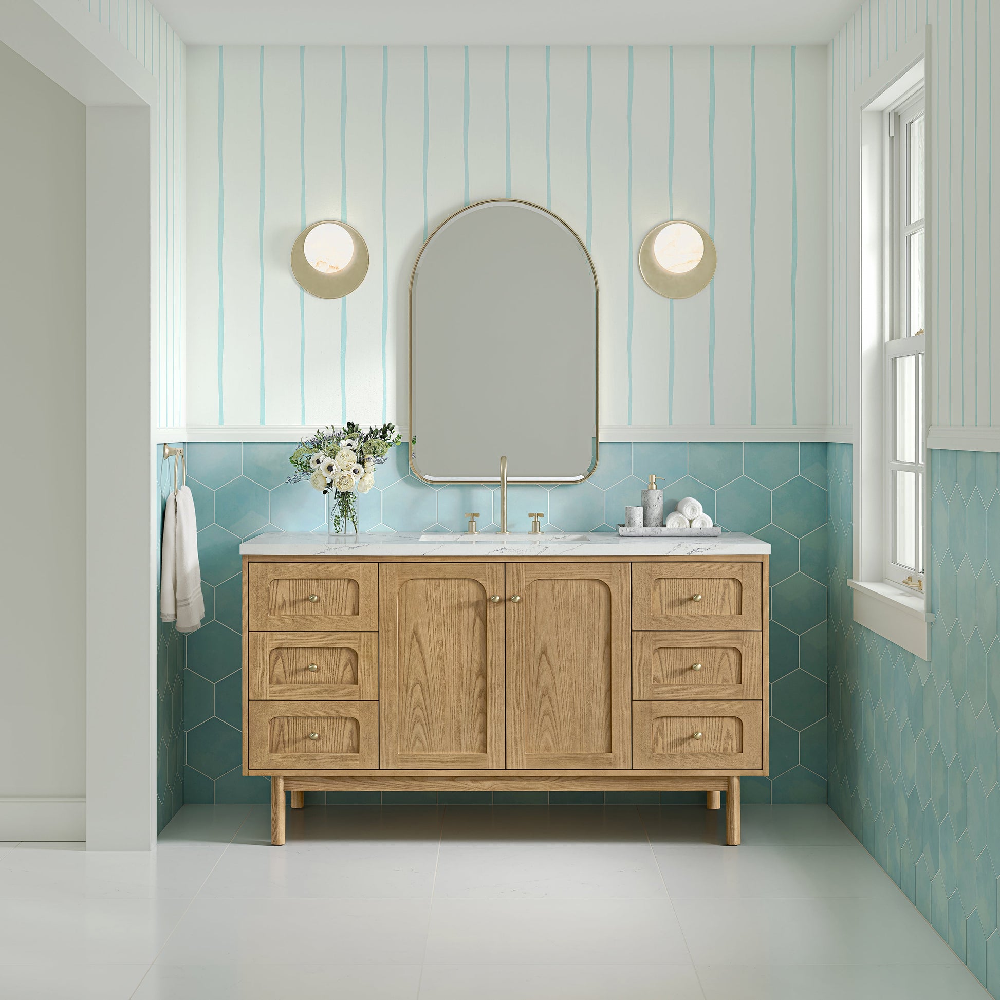 Light Natural Oak / Ethereal Noctis - 3 Faucet Holes
