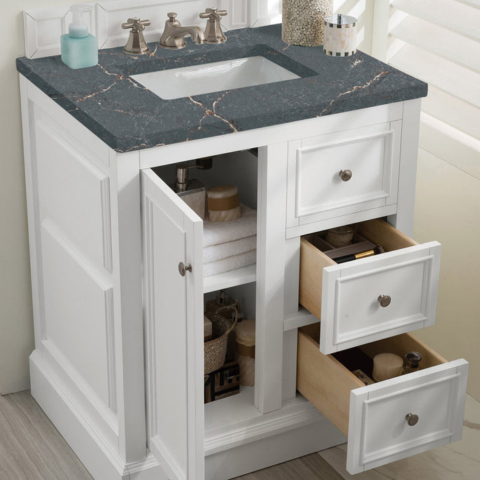 Bright White / Parisien Bleu - 3 Faucet Holes