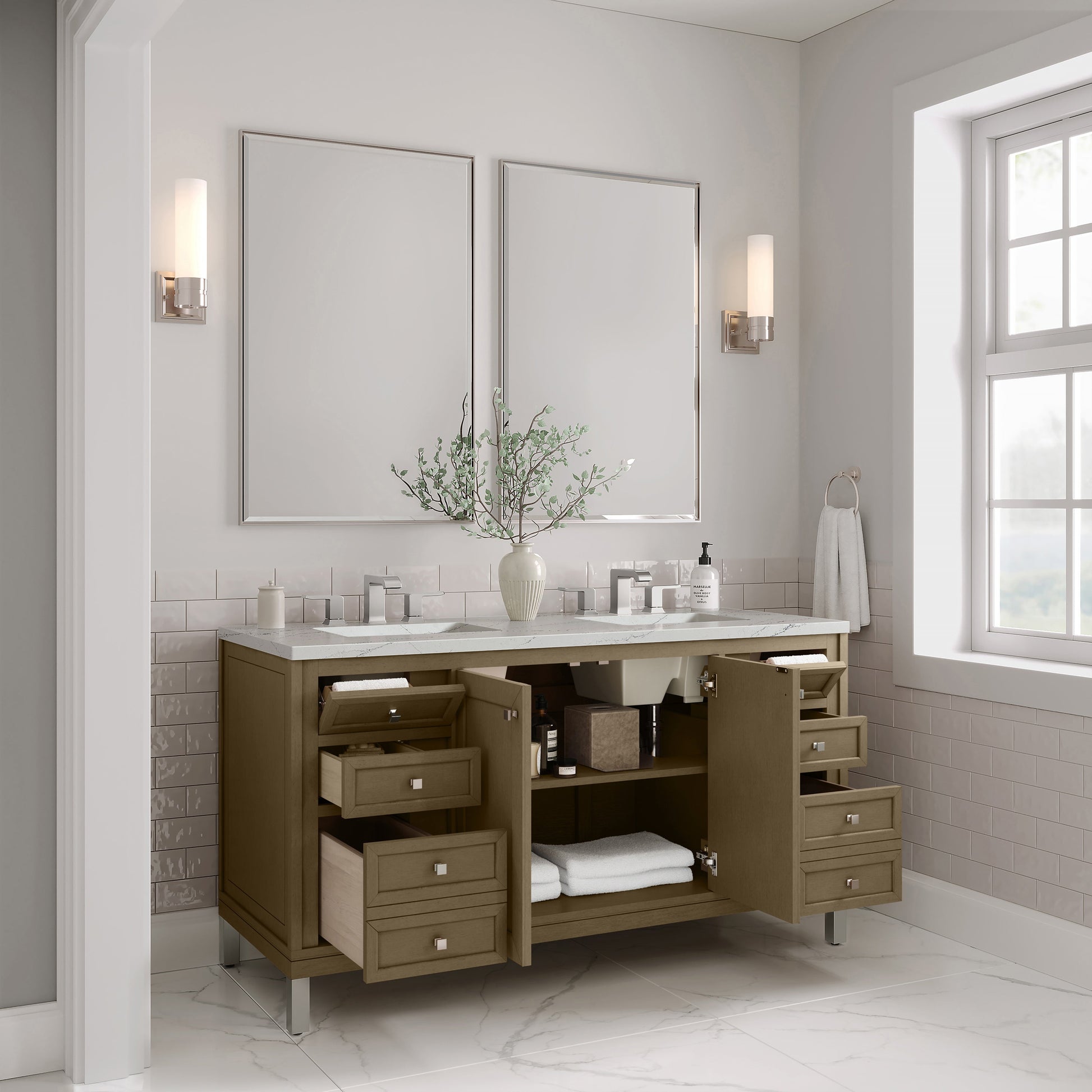 Walnut Whisper / Ethereal Noctis - 3 Faucet Holes