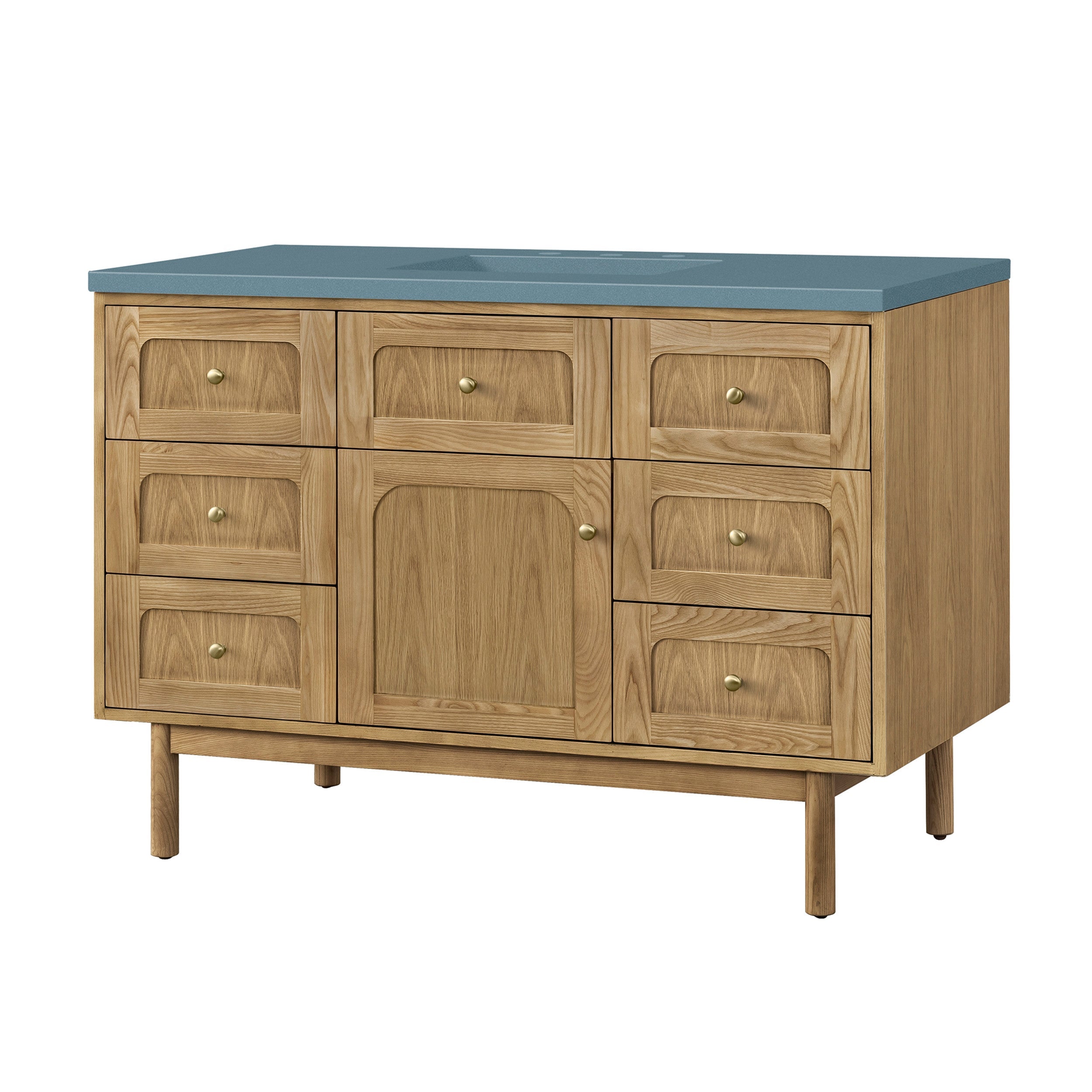 Light Natural Oak / Cala Blue - 3 Faucet Holes