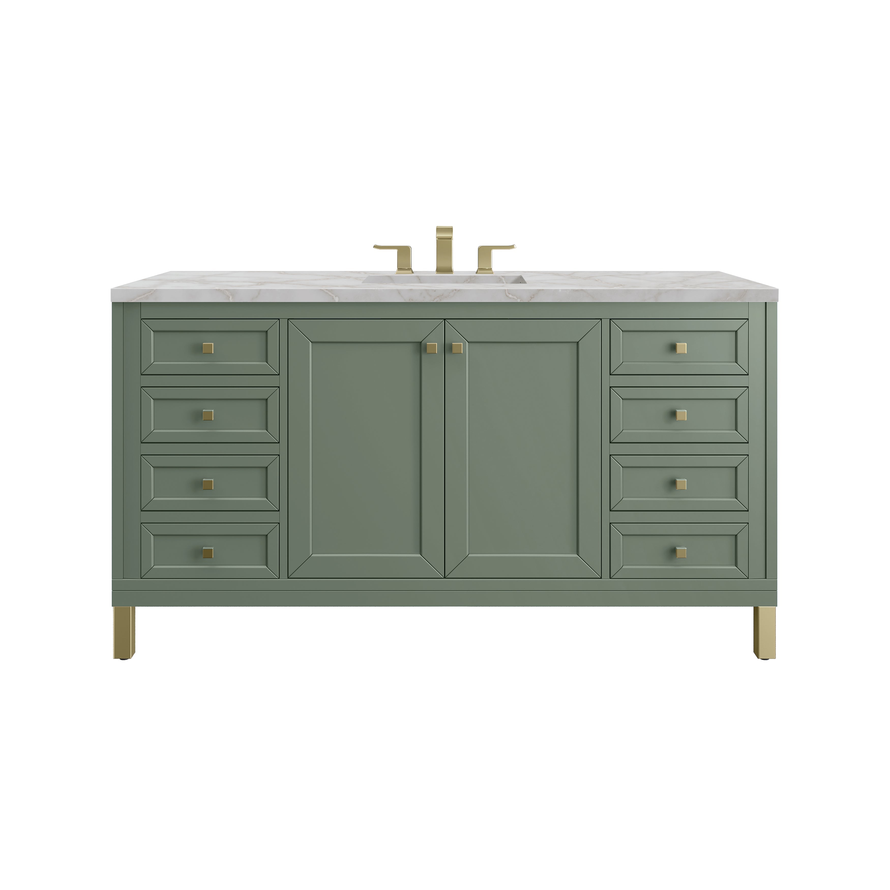 Smokey Celadon / Victorian Silver - 3 Faucet Holes