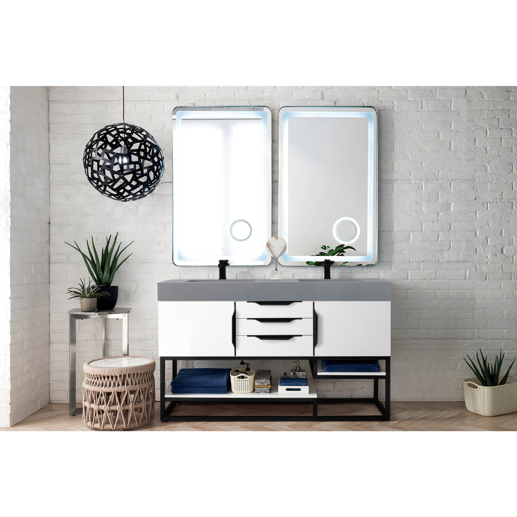 Glossy White / Matte Black / Dusk Grey Glossy - 1 Faucet Hole