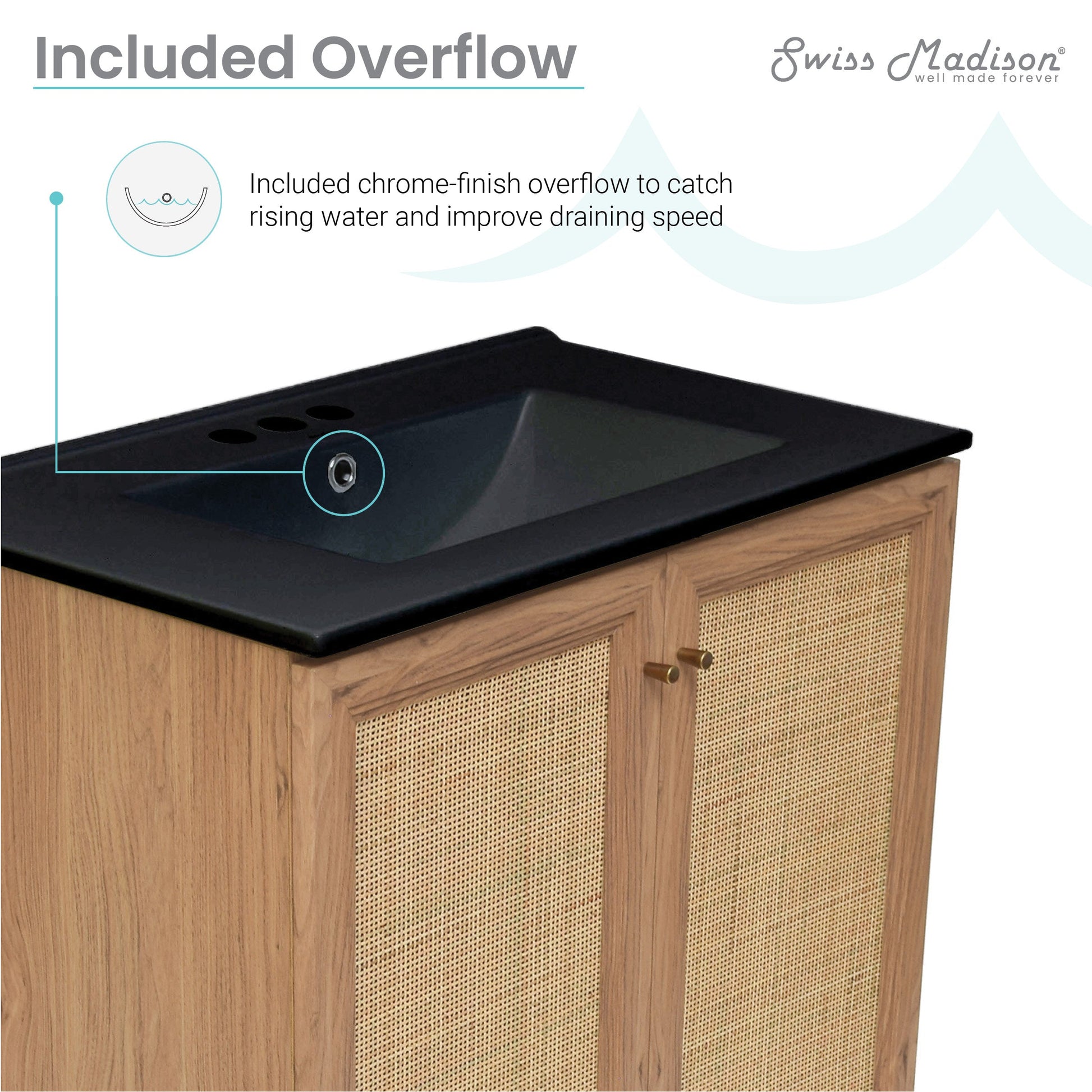 Golden Oak / Matte Black / 3-Hole