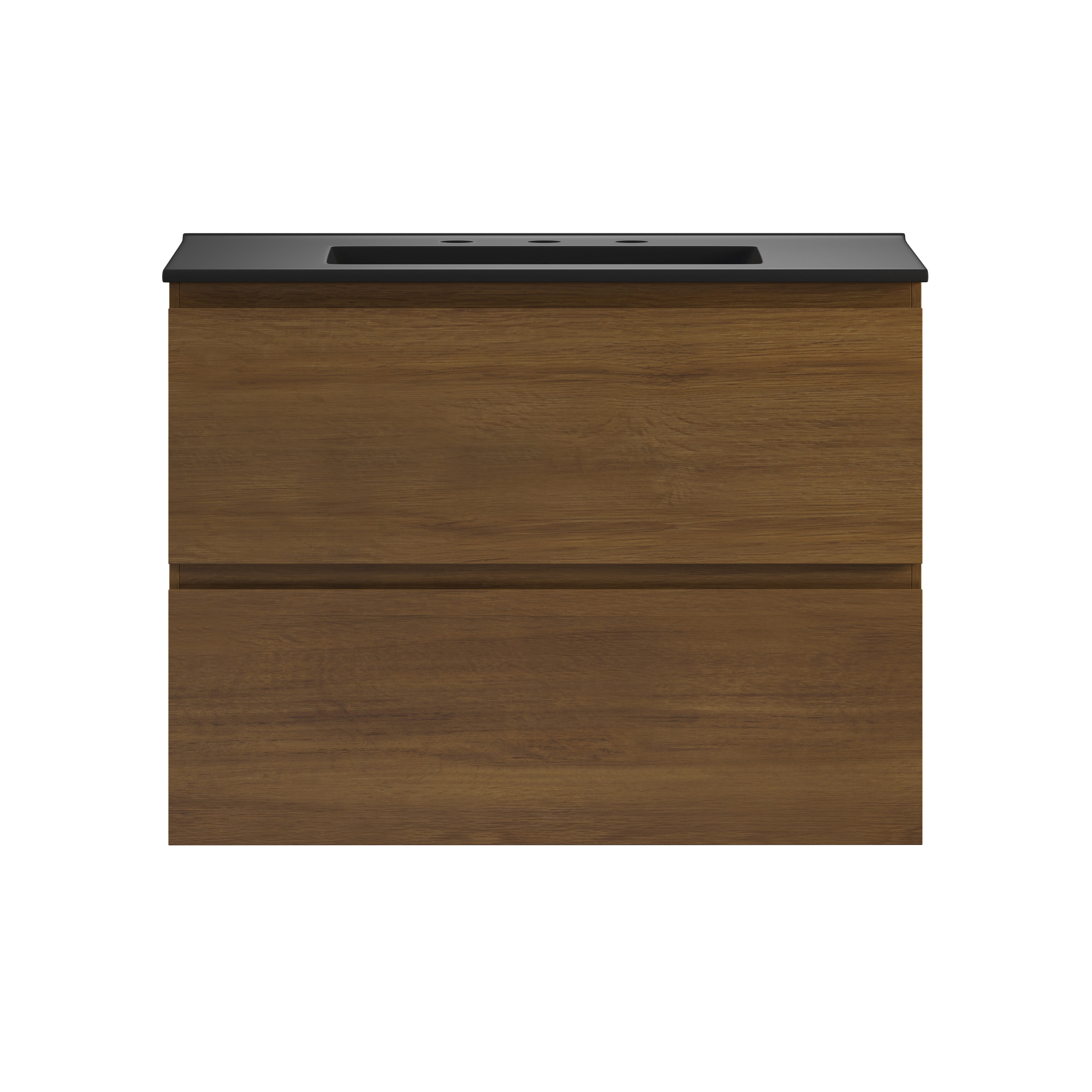 Brown Oak / Matte Black / 3-Hole