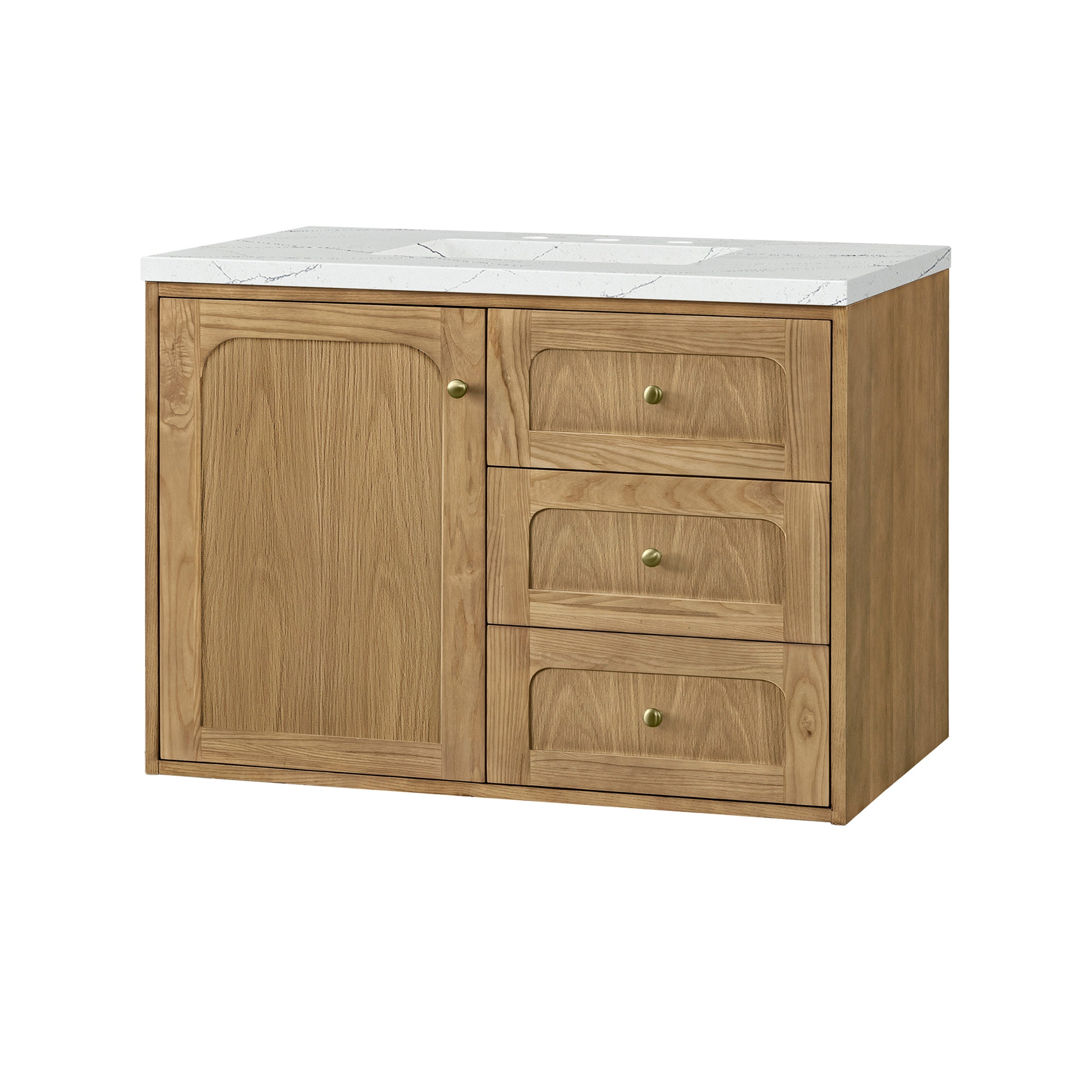 Light Natural Oak / Ethereal Noctis - 3 Faucet Holes