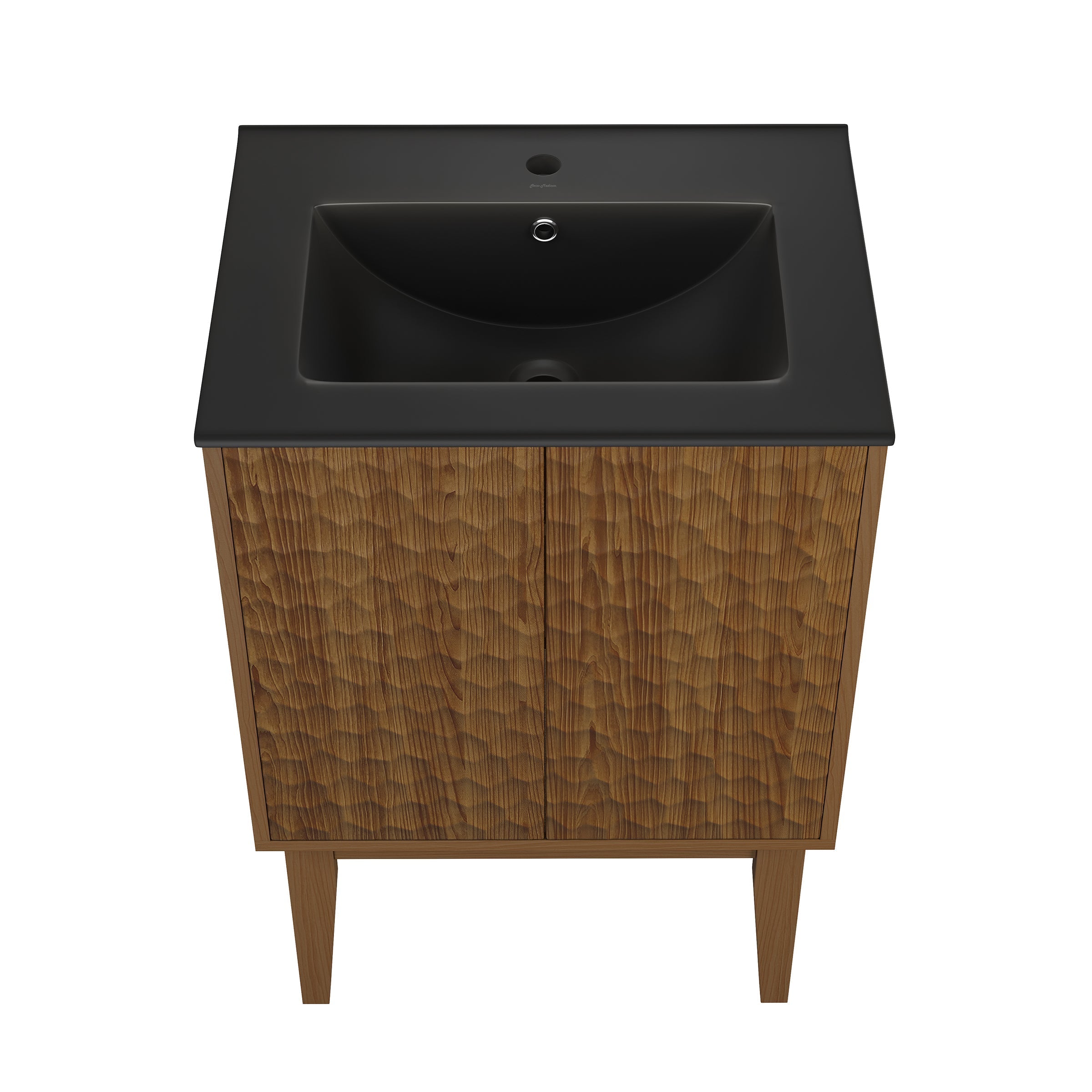 Brown Oak / Matte Black / 1-Hole