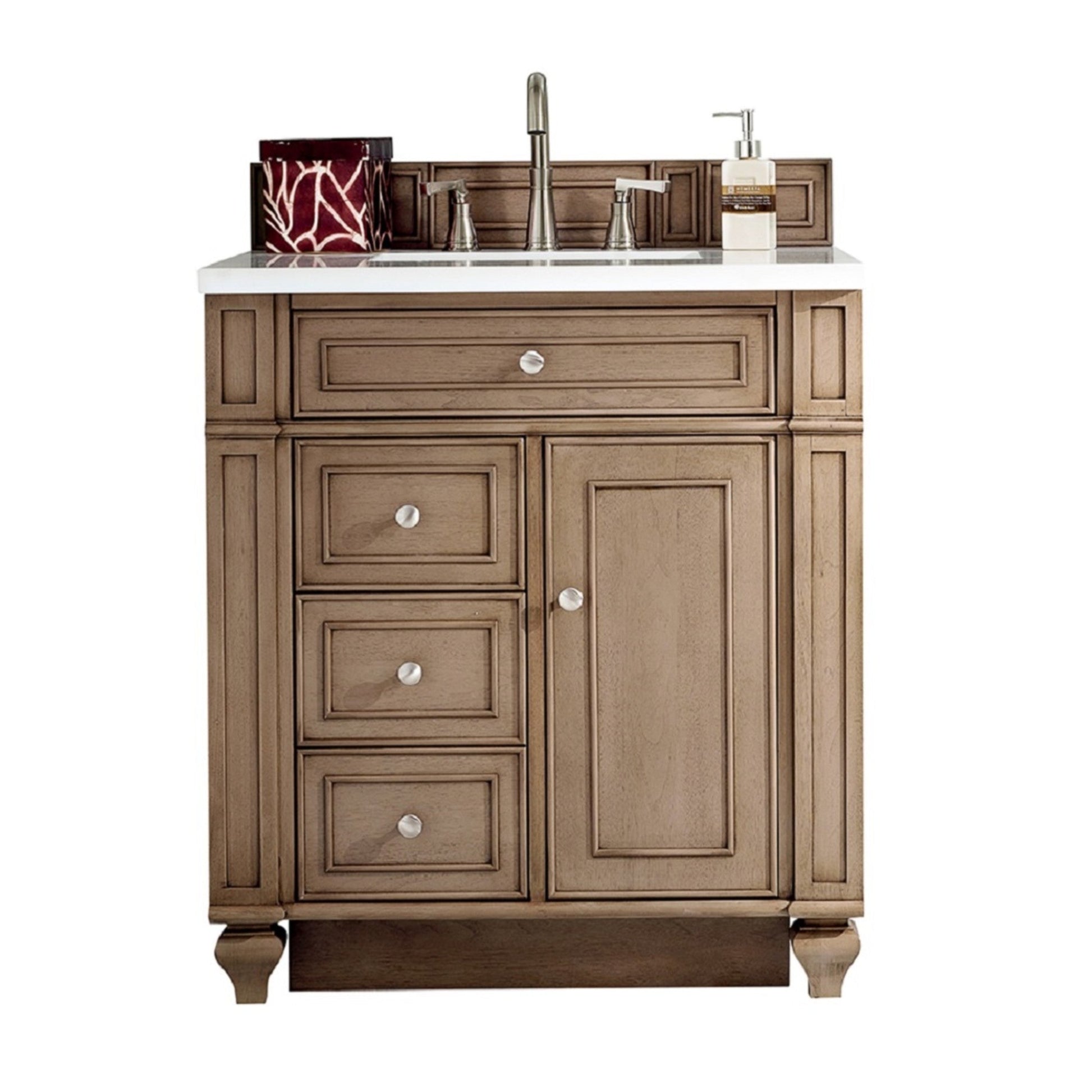 Whitewashed Walnut / White Zeus - 3 Faucet Holes