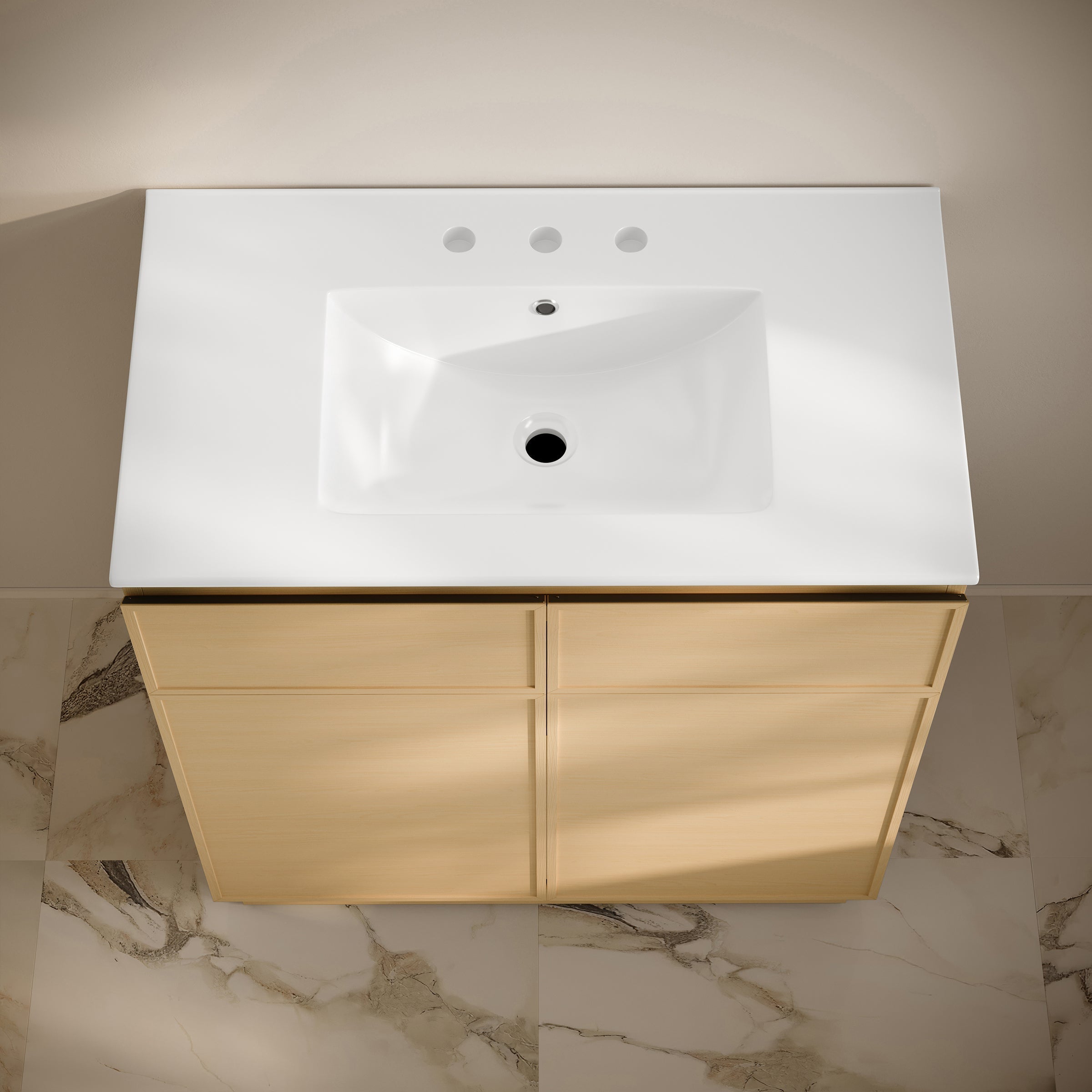 Natural Oak / White / 3-Hole