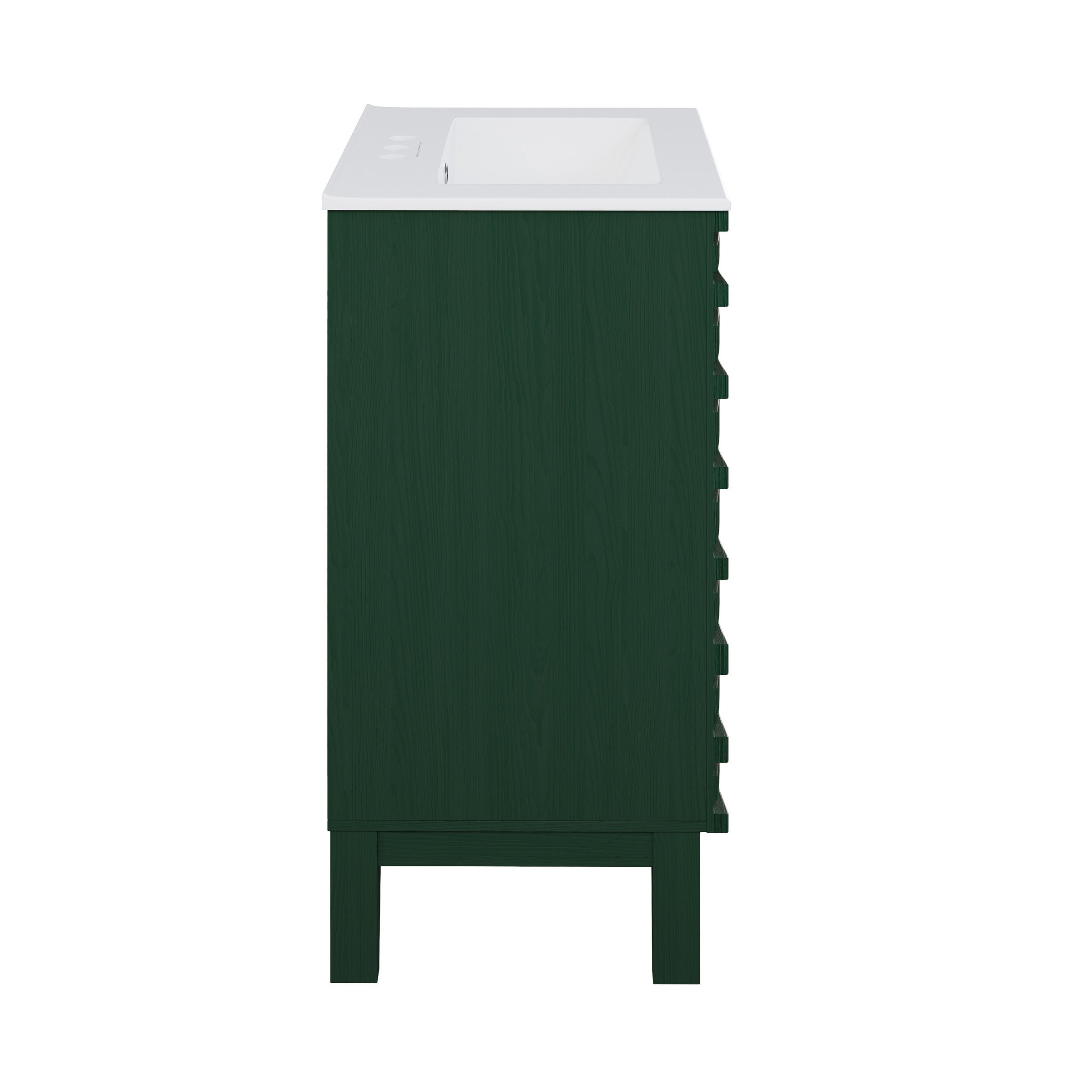 Green Oak / White / 3-Hole - Center