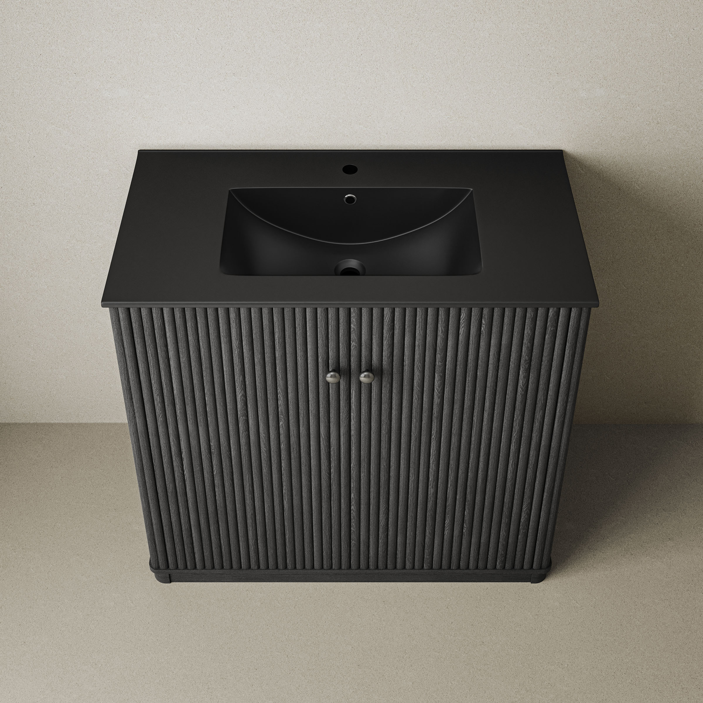 Black Oak / Black / 1-Hole