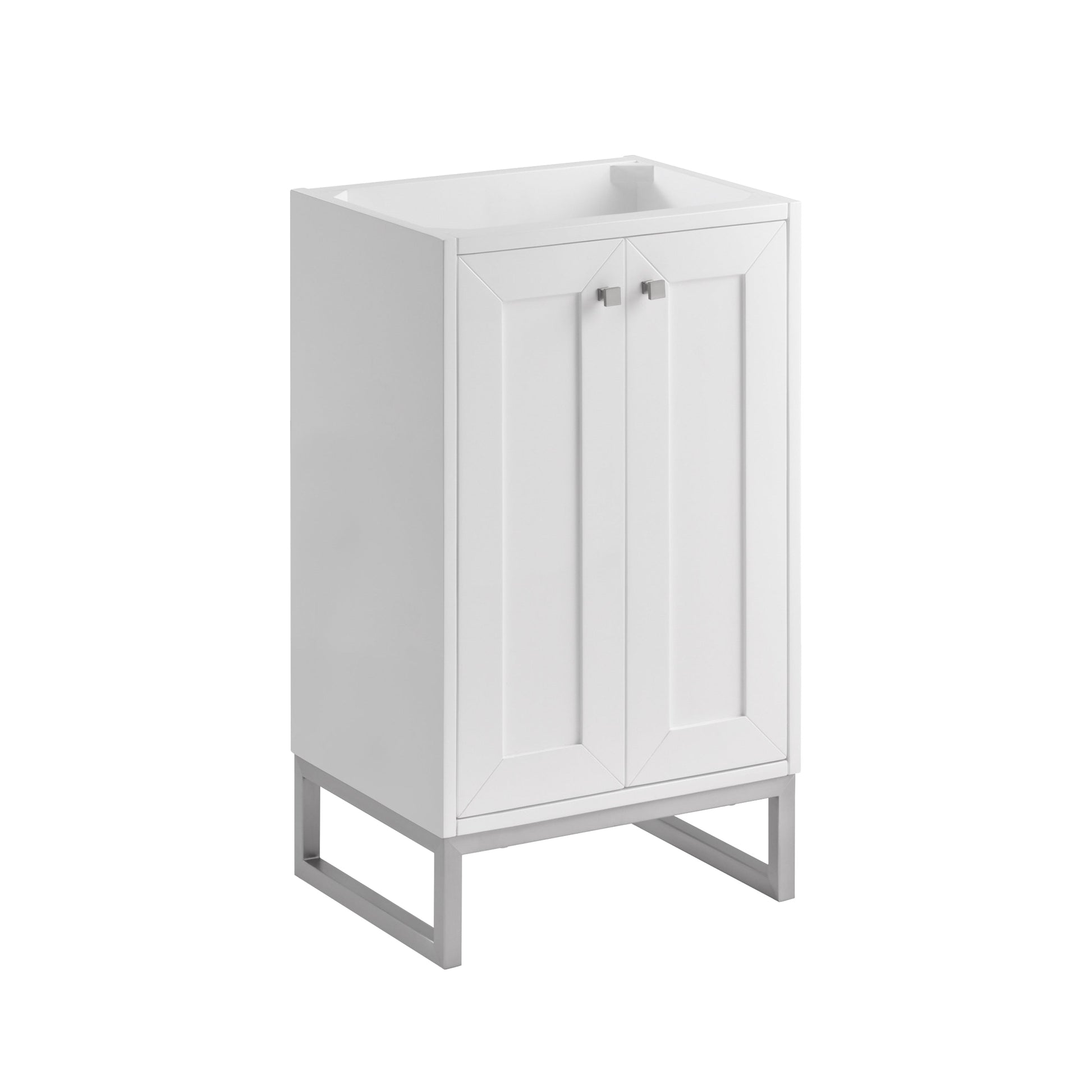 Glossy White / Brushed Nickel