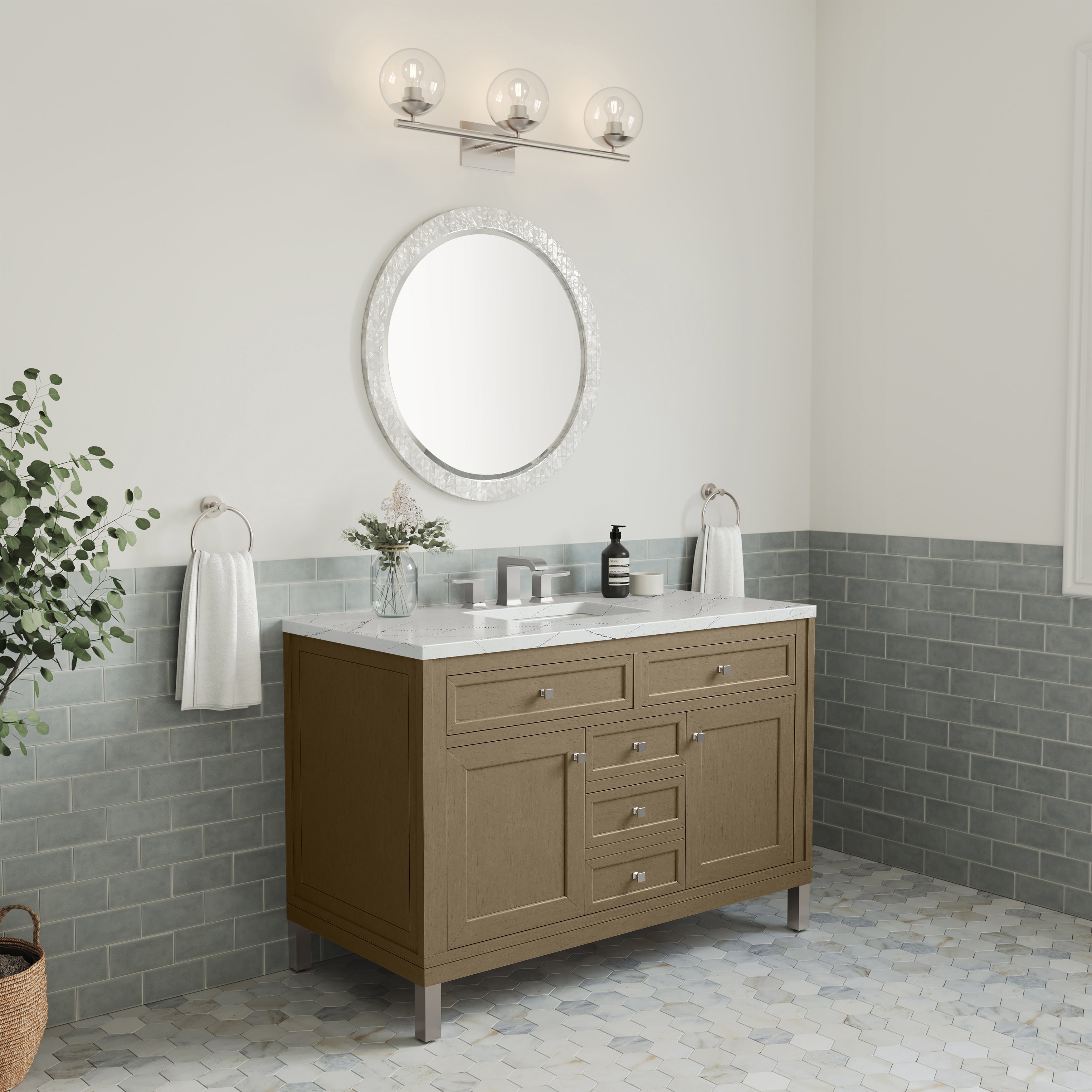 Walnut Whisper / Ethereal Noctis - 3 Faucet Holes