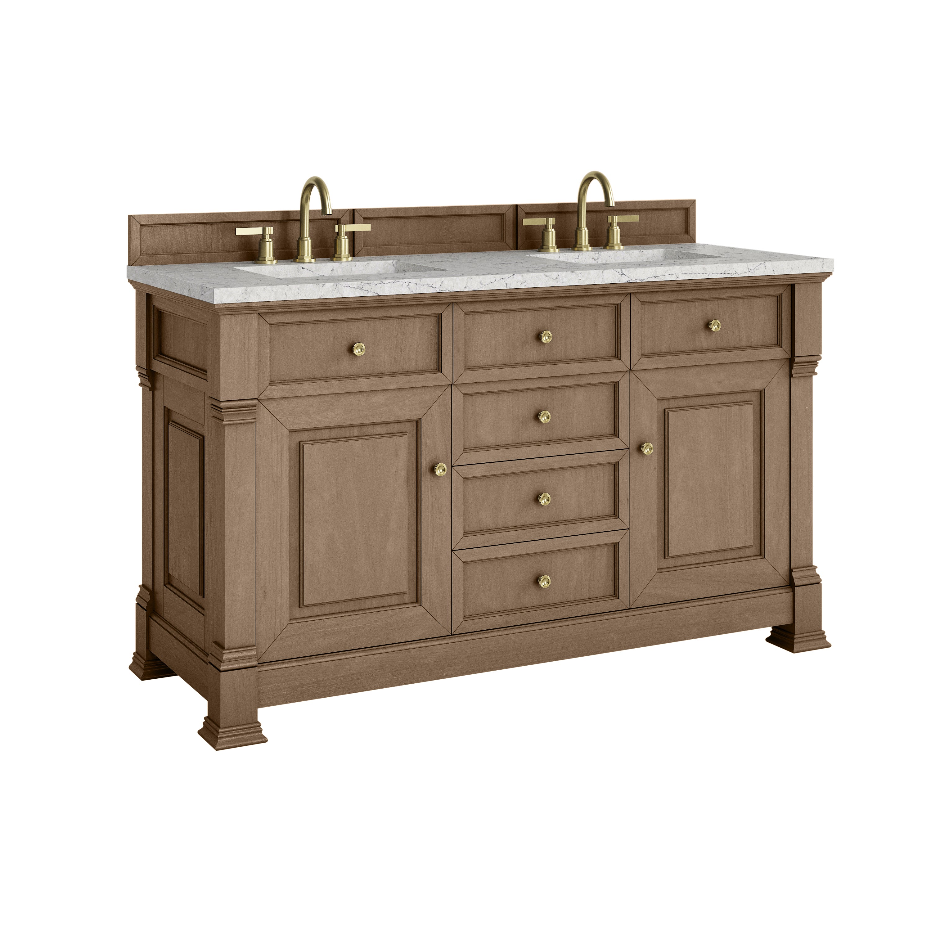 Pecan / Eternal Jasmine Pearl - 3 Faucet Holes