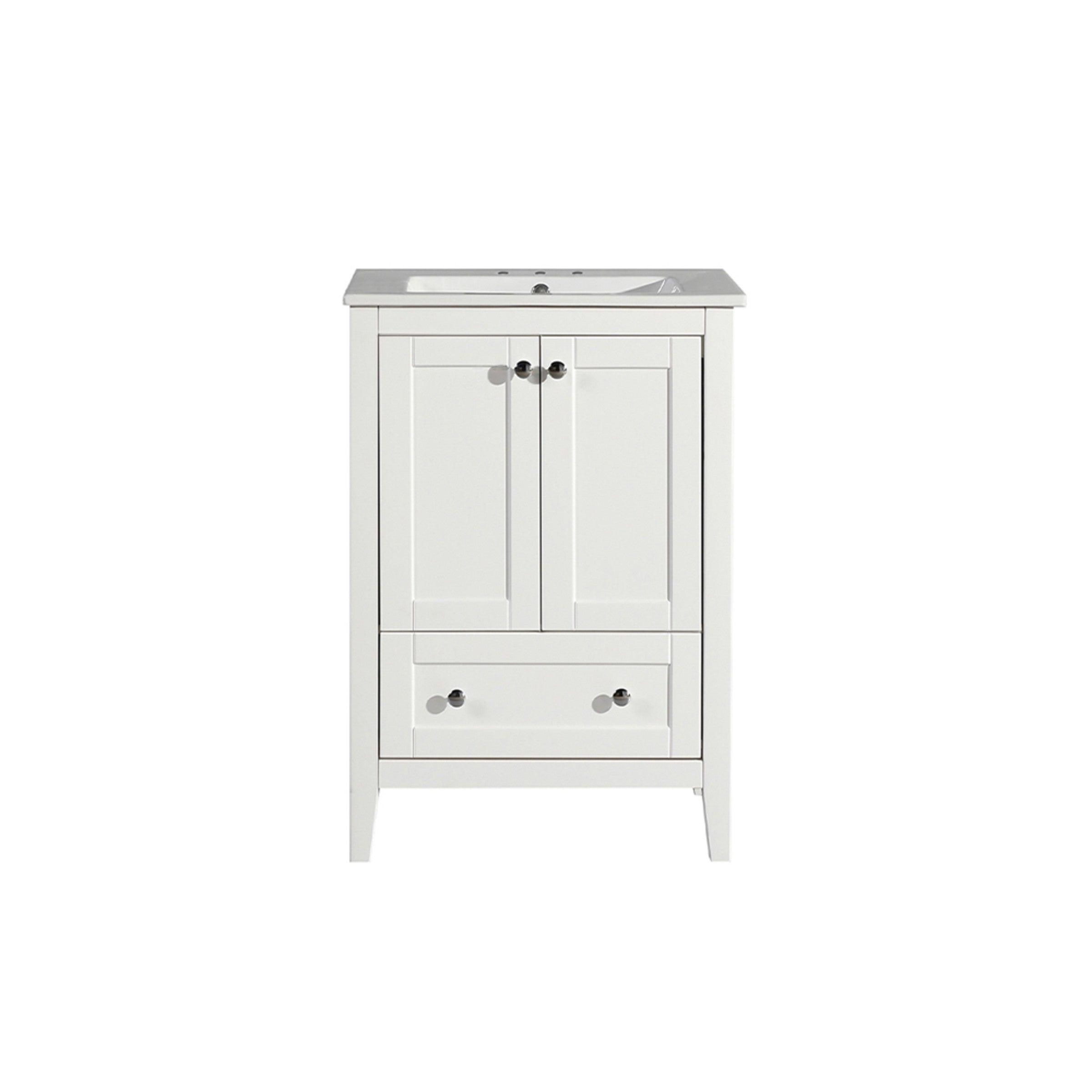White / White / 3-Hole