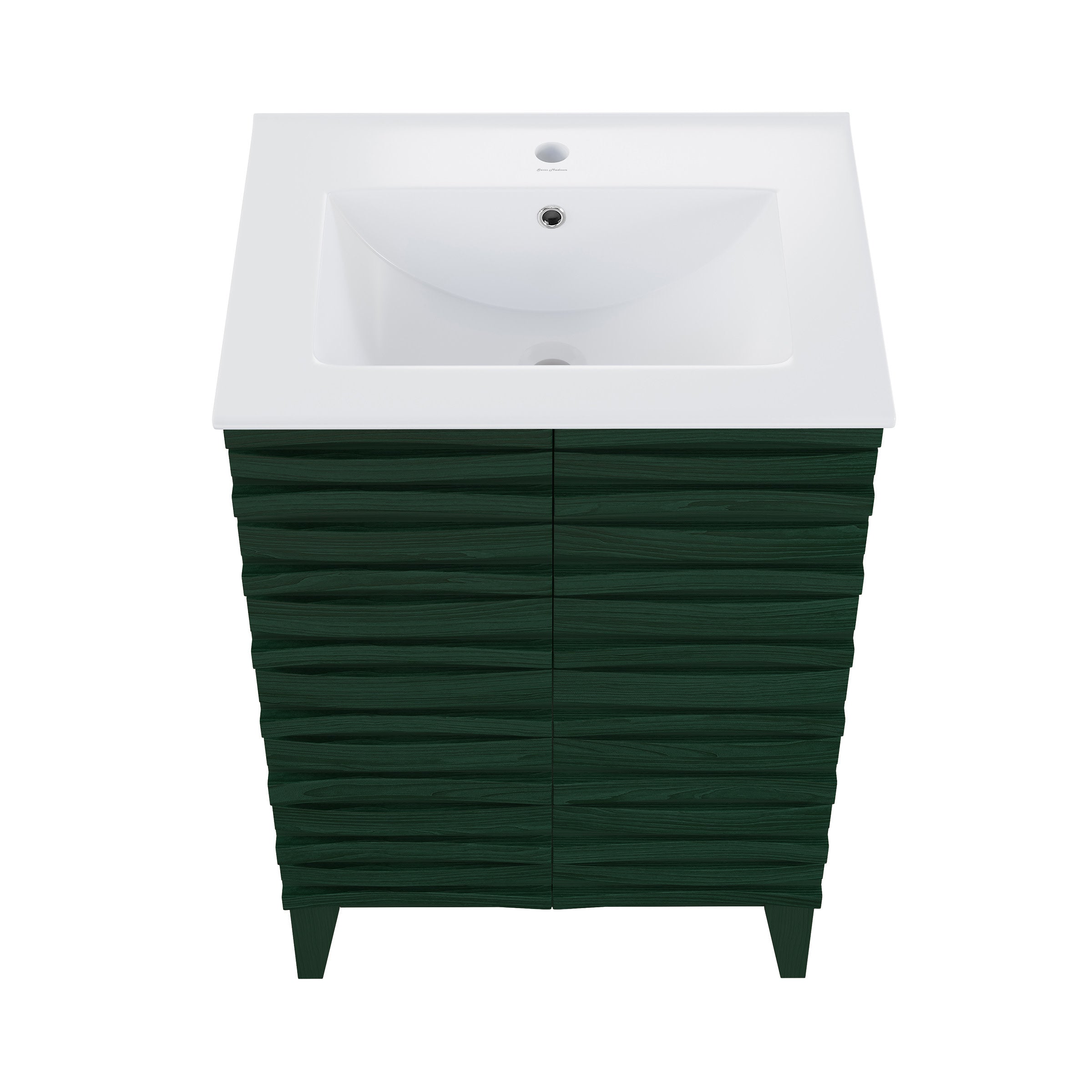 Green Oak / White / 1-Hole