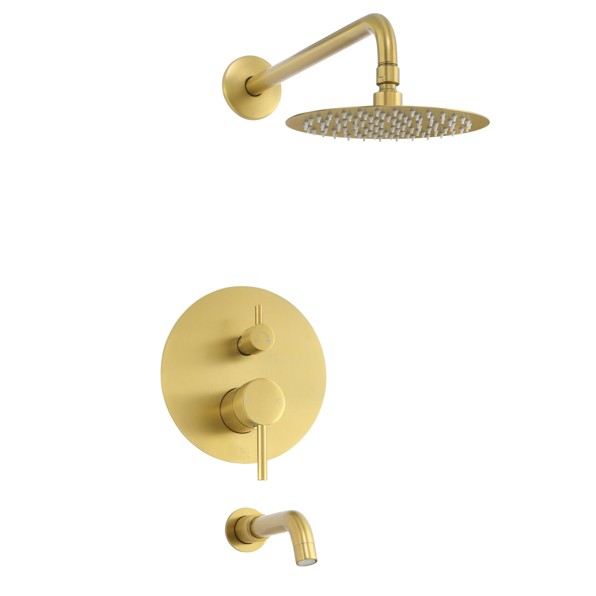 Brushed Gold / Without Hand Sprayer / With Tub Filler
