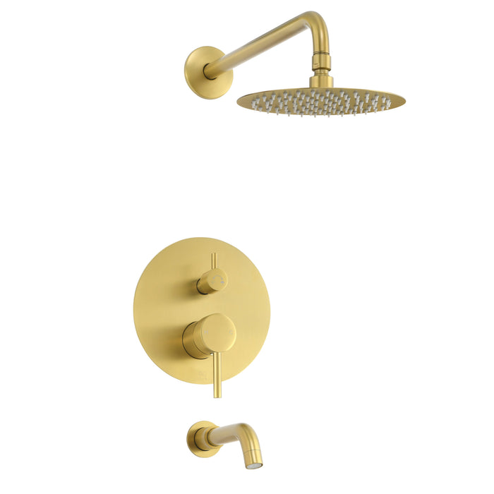 Brushed Gold / Without Hand Sprayer / With Tub Filler