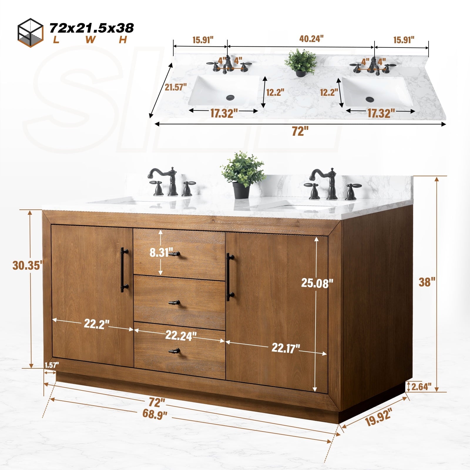 Tan / Engineered Marble