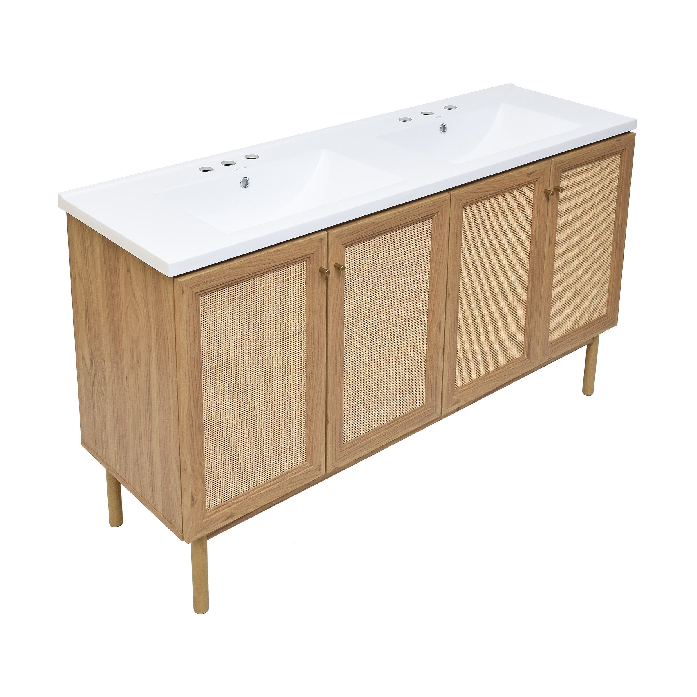 Golden Oak / White / 3-Hole