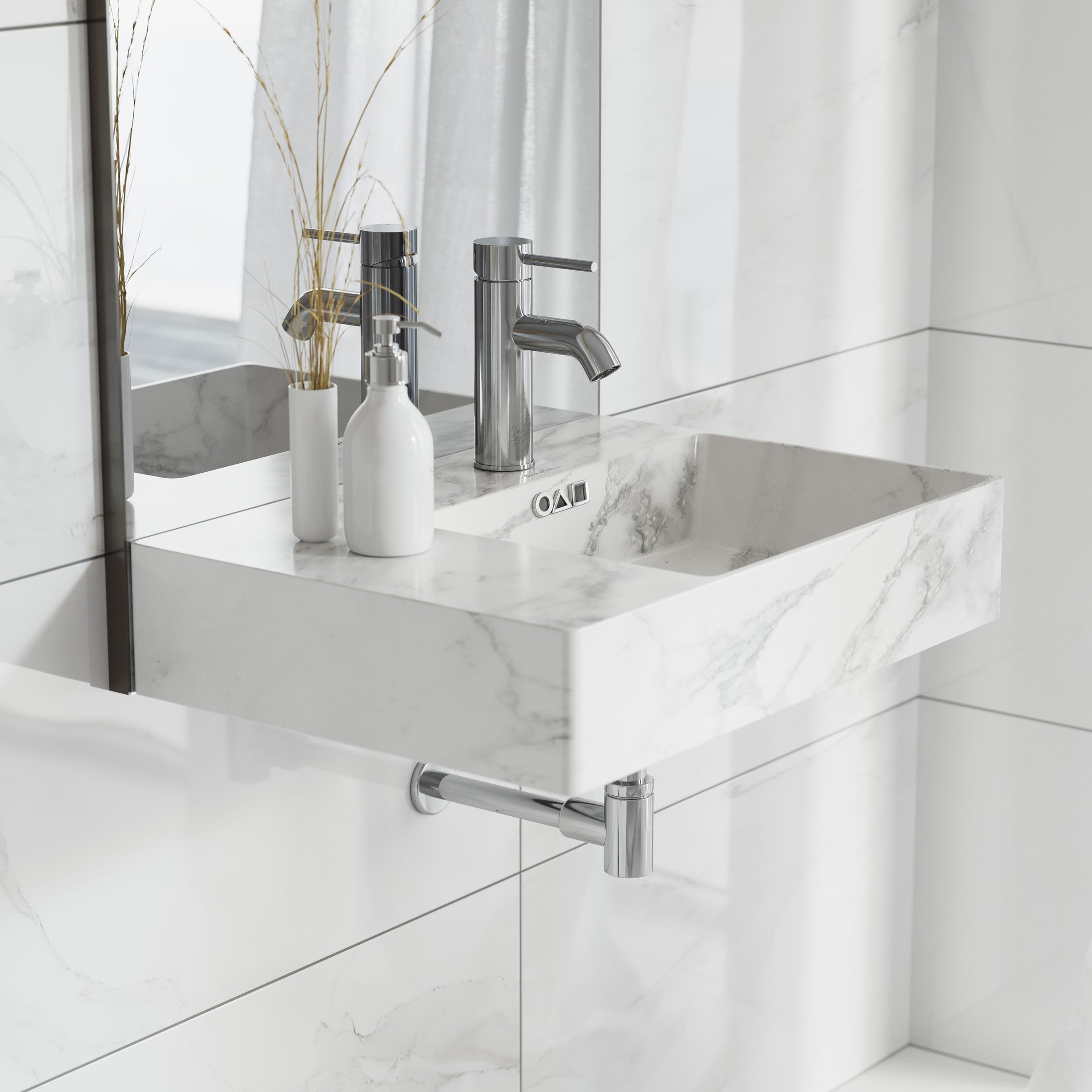 Marble White / 1-Hole / Right
