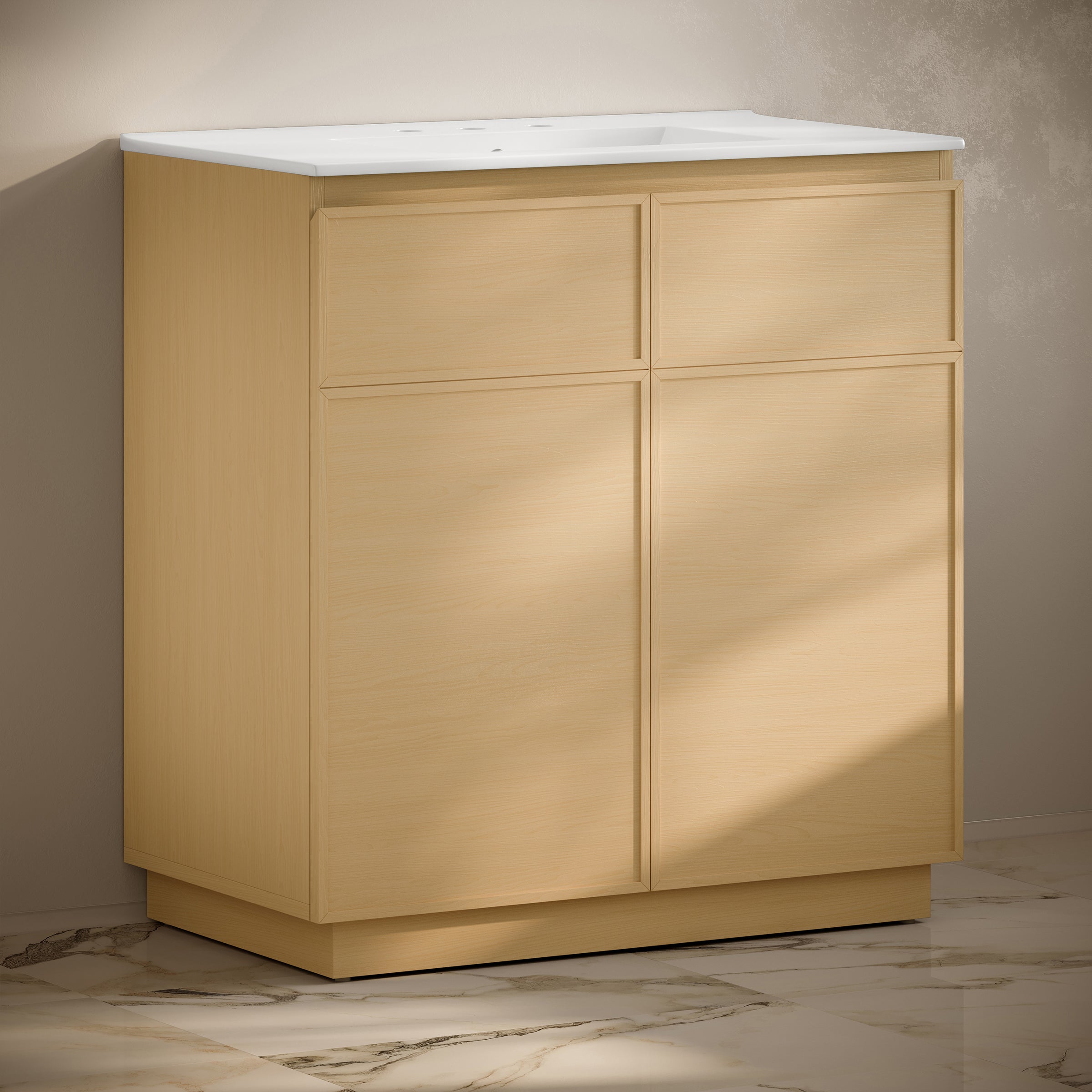 Natural Oak / White / 3-Hole