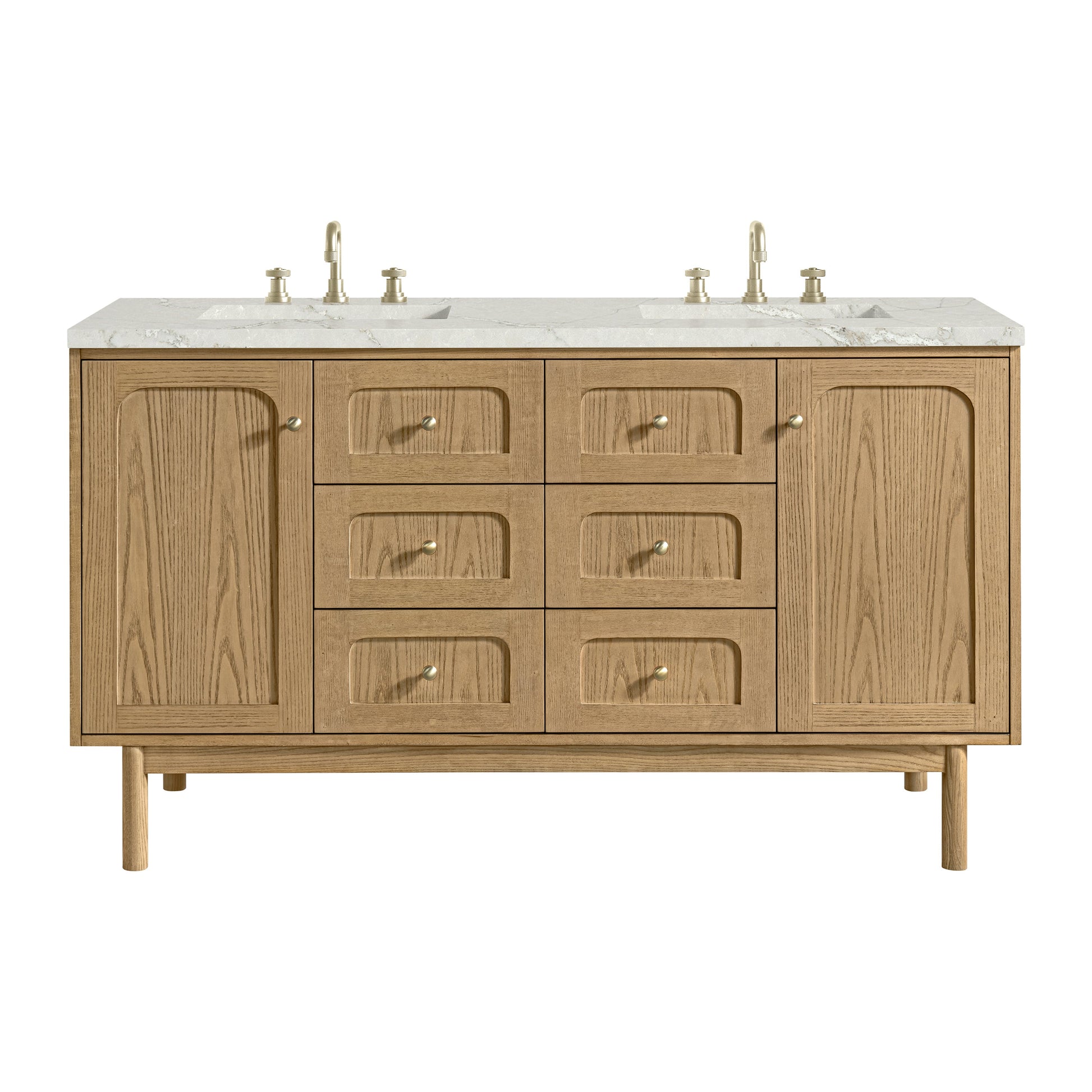 Light Natural Oak / Victorian Silver - 3 Faucet Holes