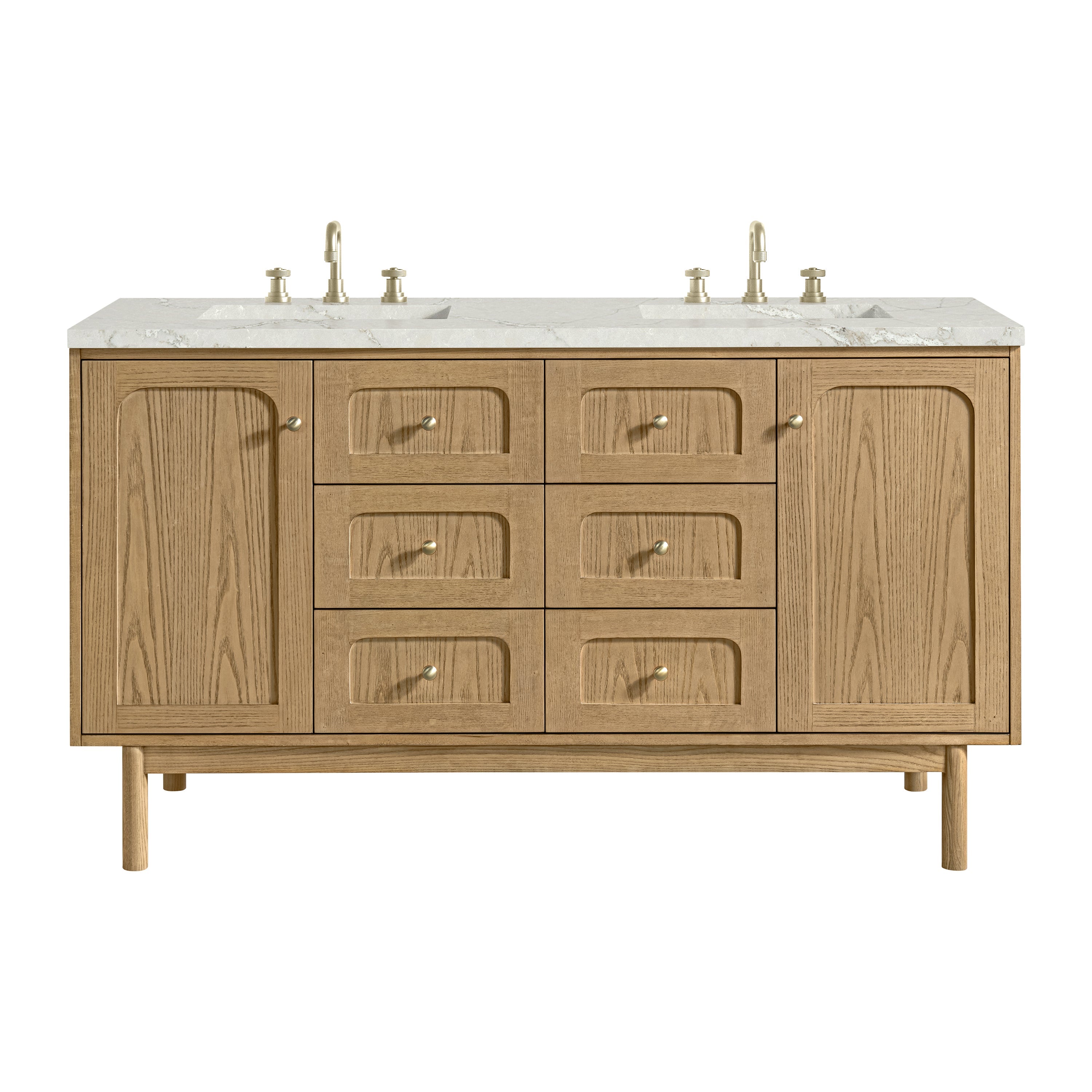 Light Natural Oak / Victorian Silver - 3 Faucet Holes