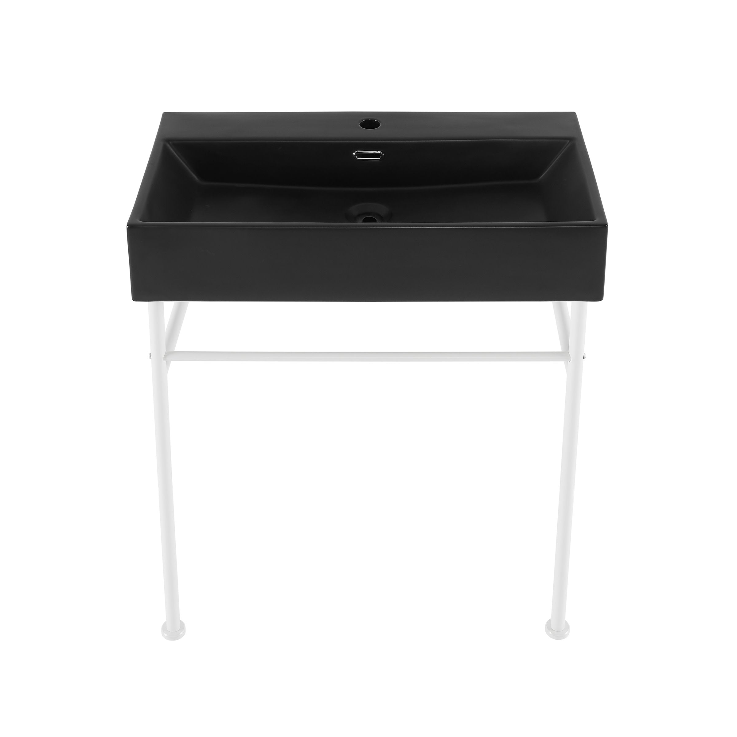 White / Matte Black / 1-Hole