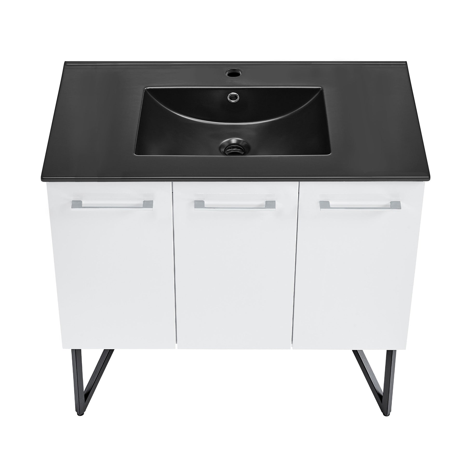 White / Matte Black / 1-Hole