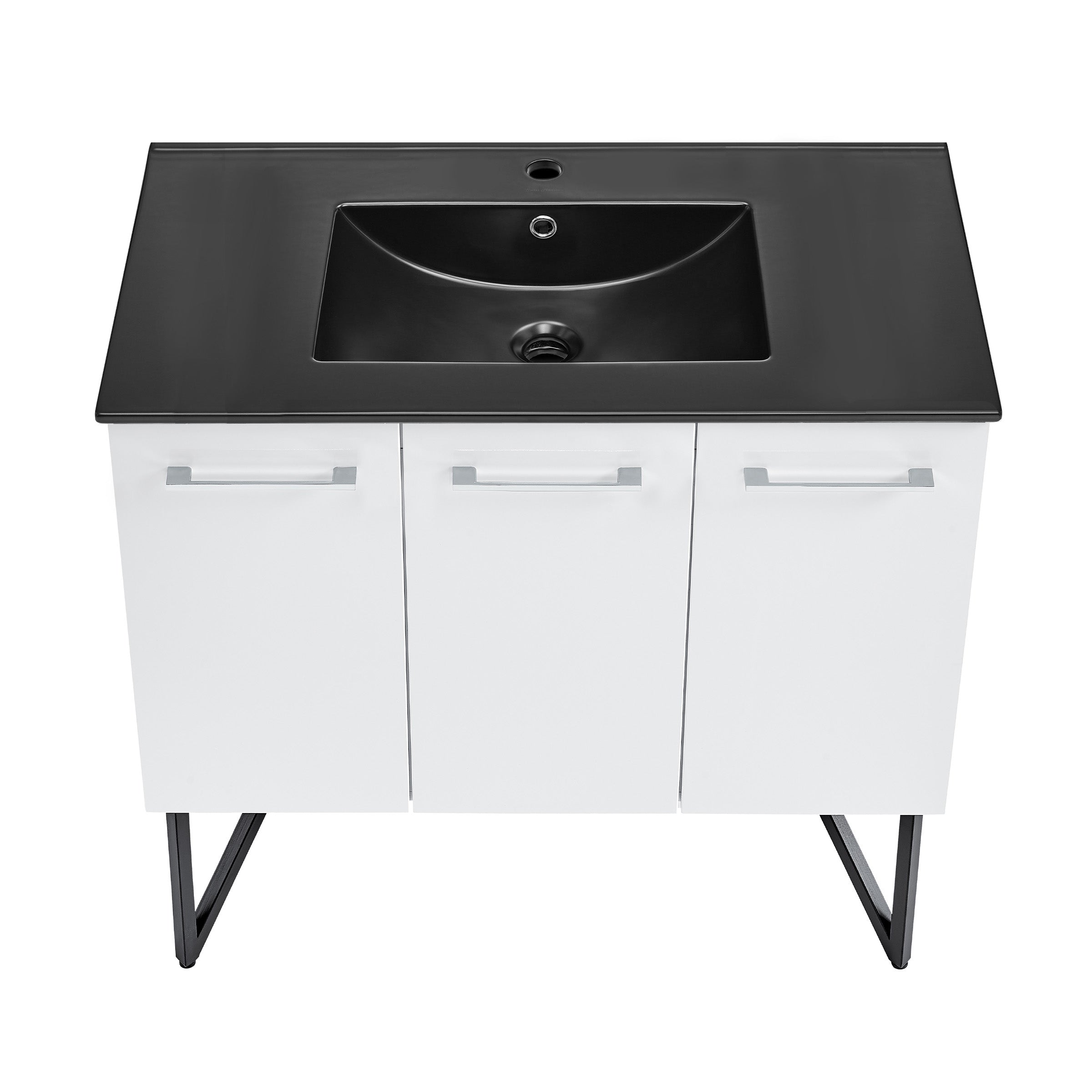 White / Matte Black / 1-Hole