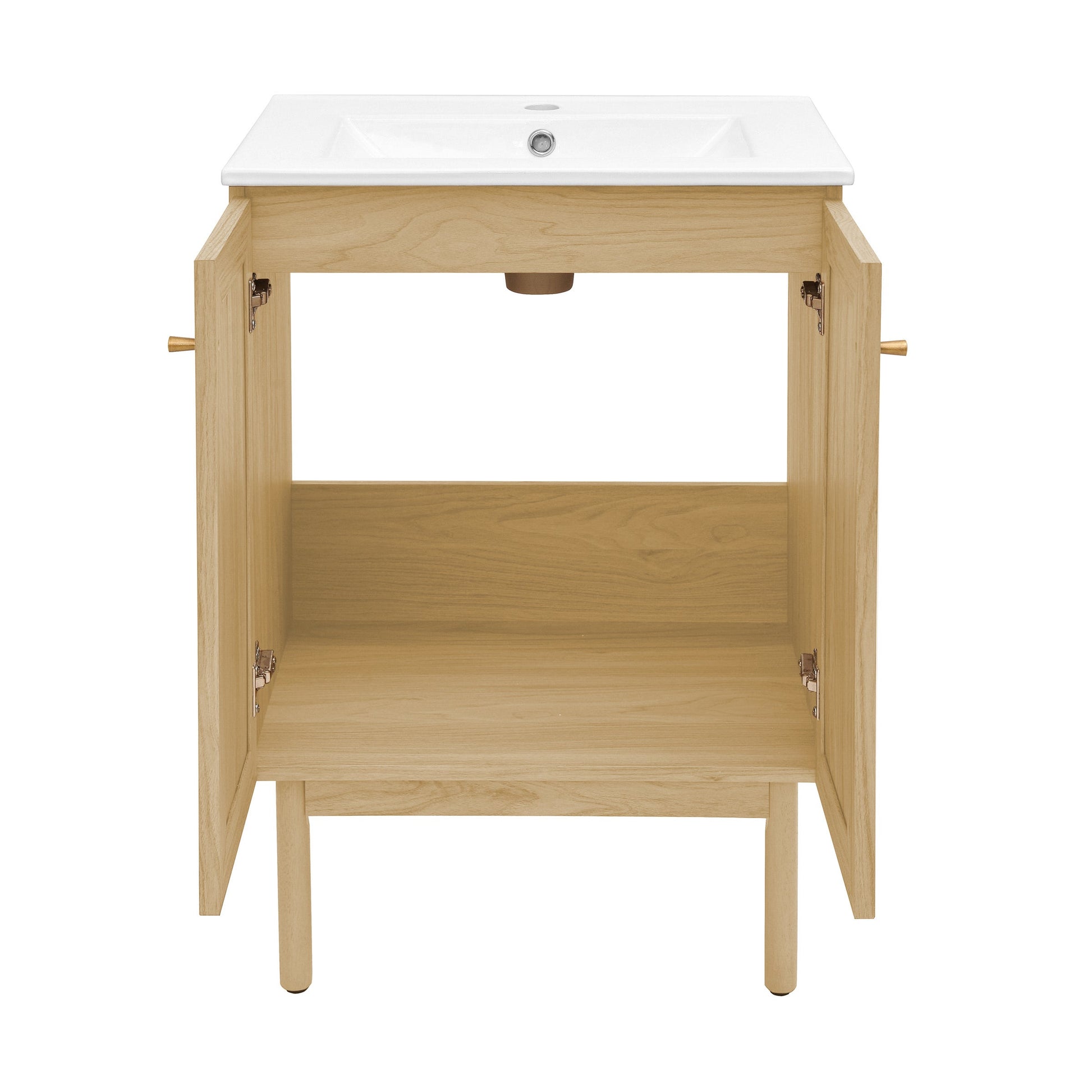 Natural Oak / White / 1-Hole