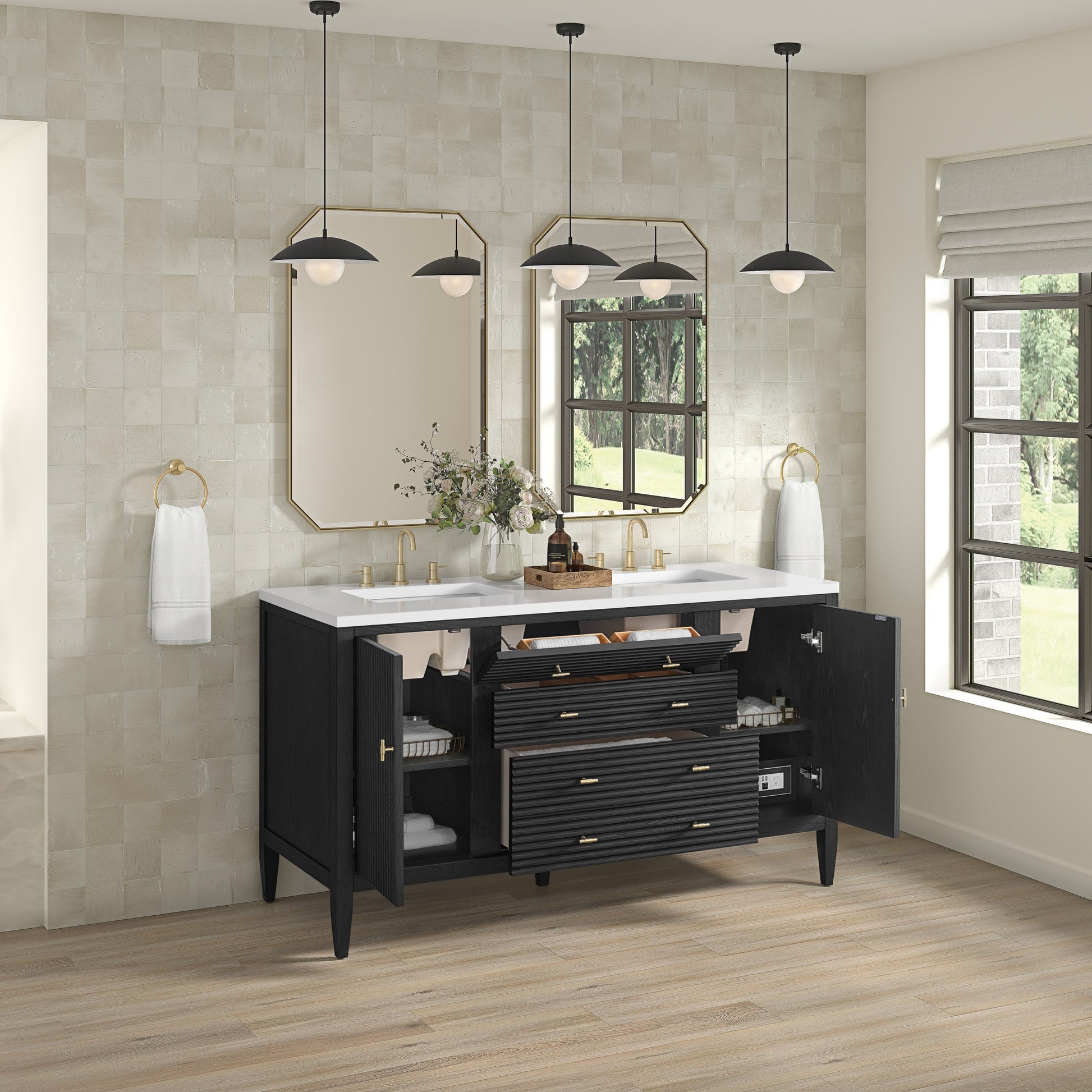 Carbon Oak / No Countertop