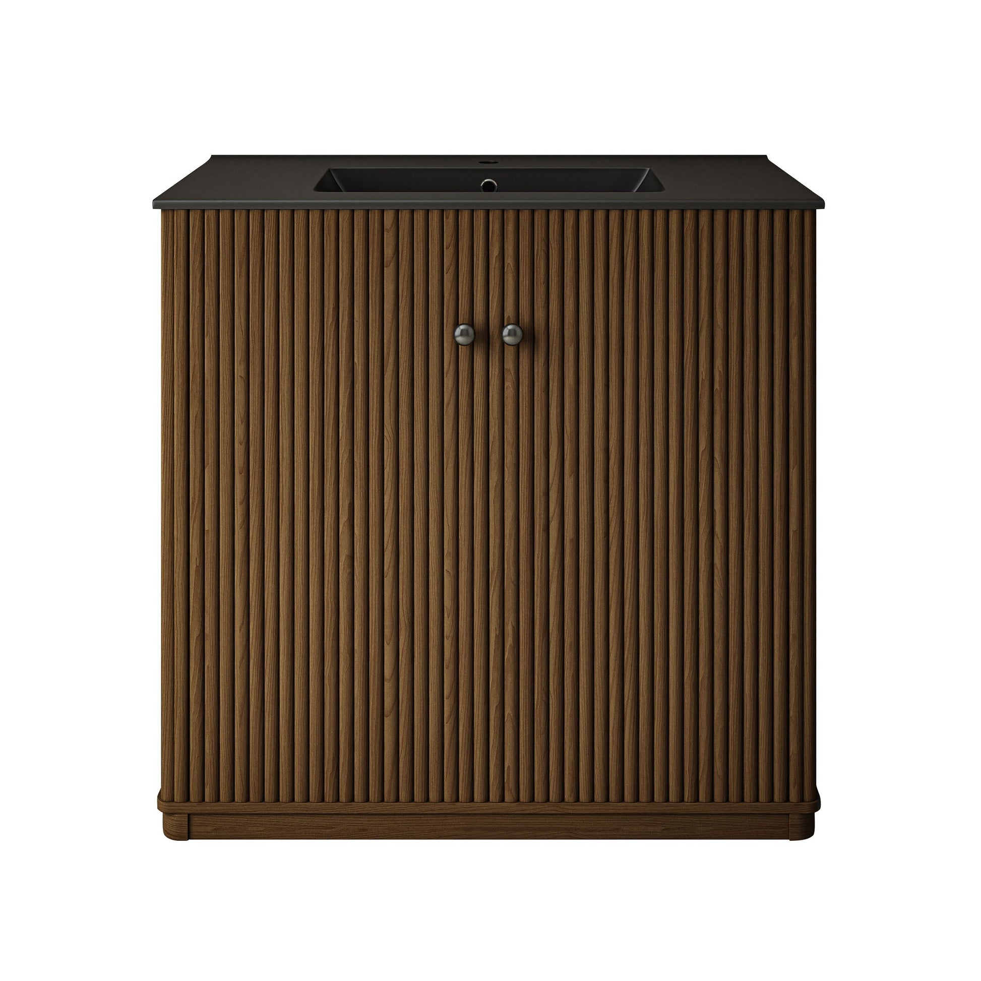Brown Oak / Black / 1-Hole