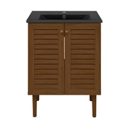 Brown Oak / Black / 1-Hole