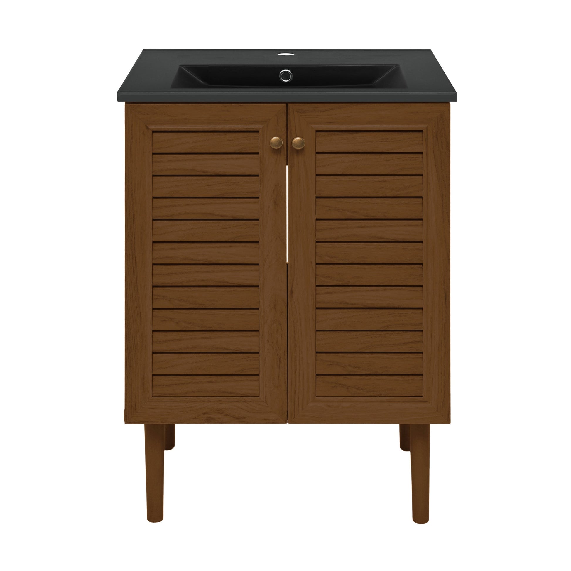 Brown Oak / Black / 1-Hole