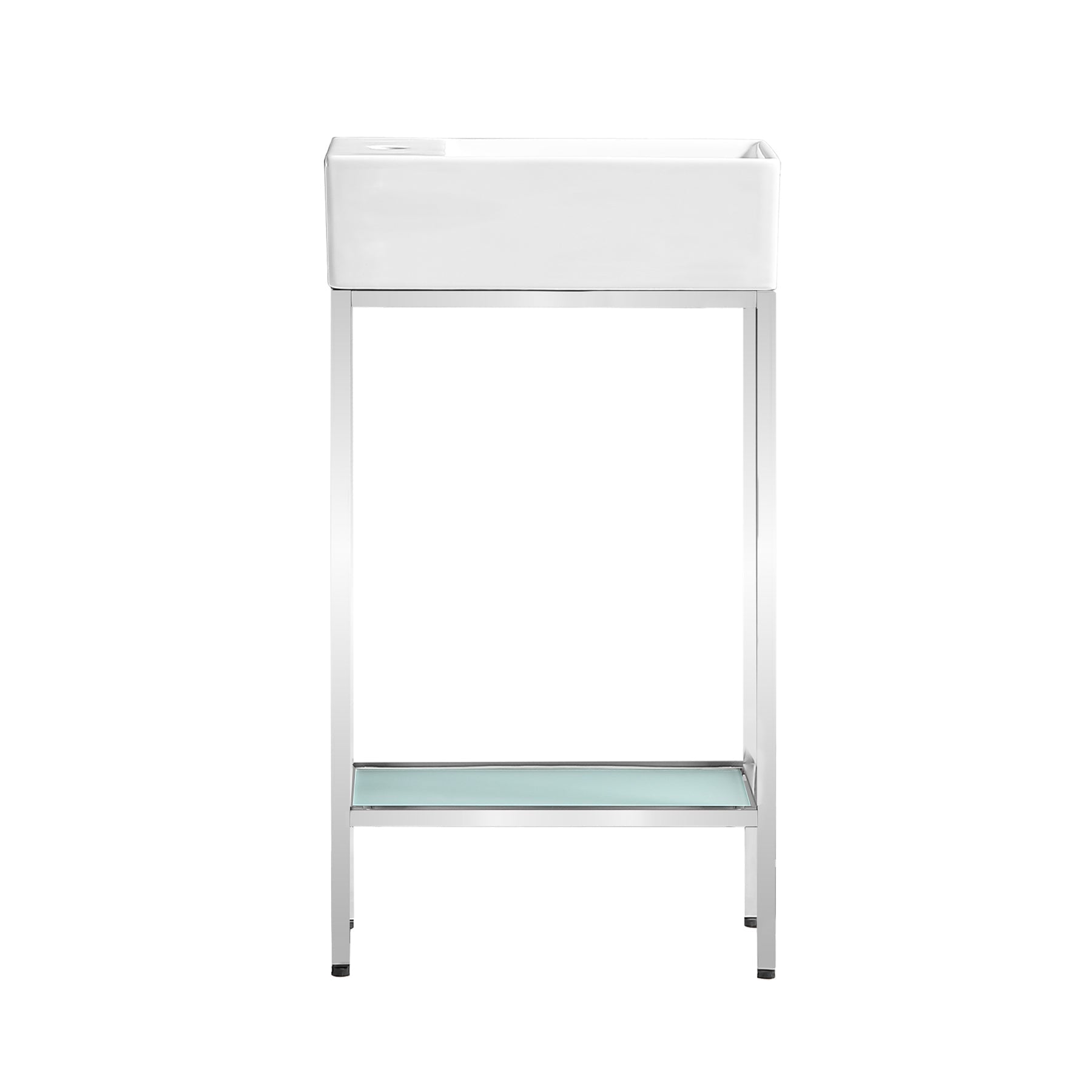 Chrome / White / 1-Hole