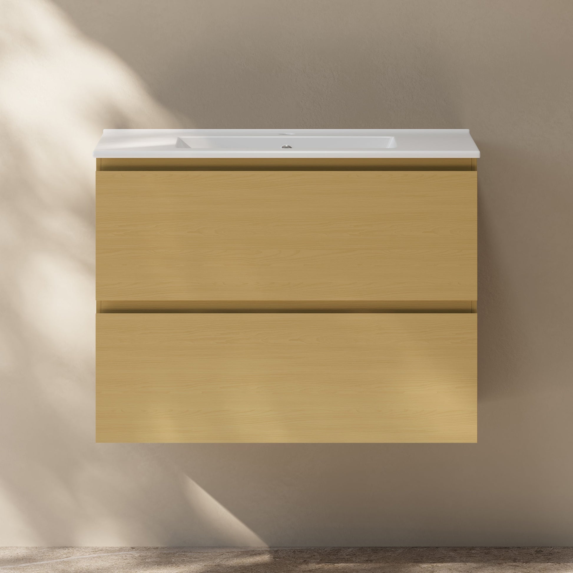 Natural Oak / Glossy White / 1-Hole