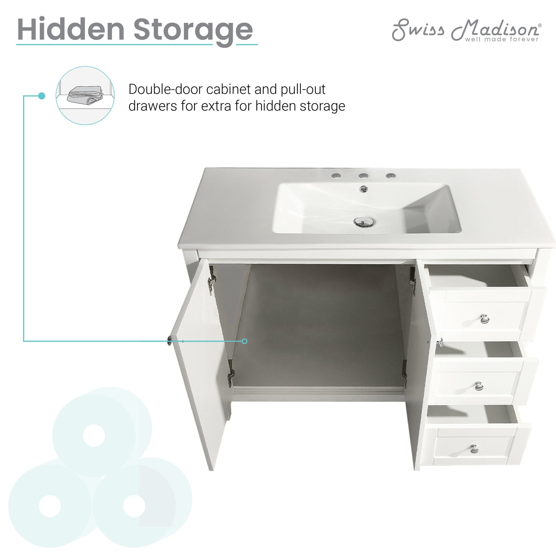 White / White / 3-Hole