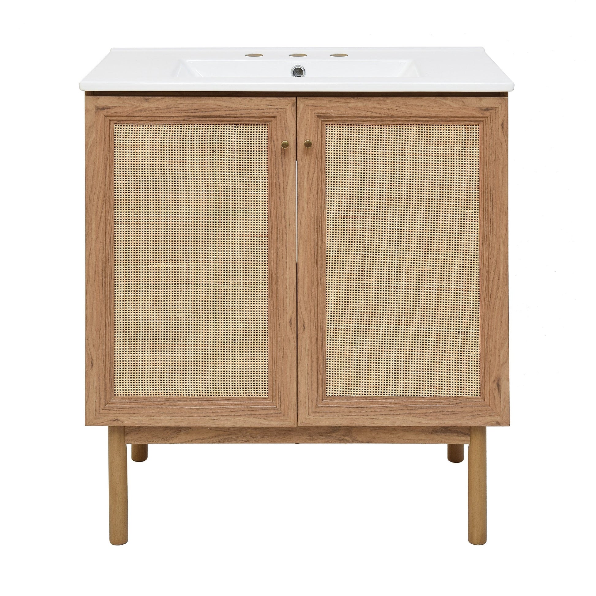 Golden Oak / White / 3-Hole